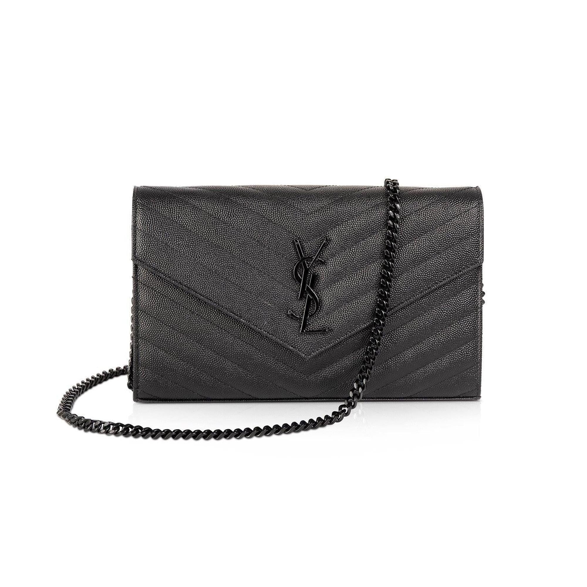 Yves Saint Laurent Envelope Chain Wallet w/ Box