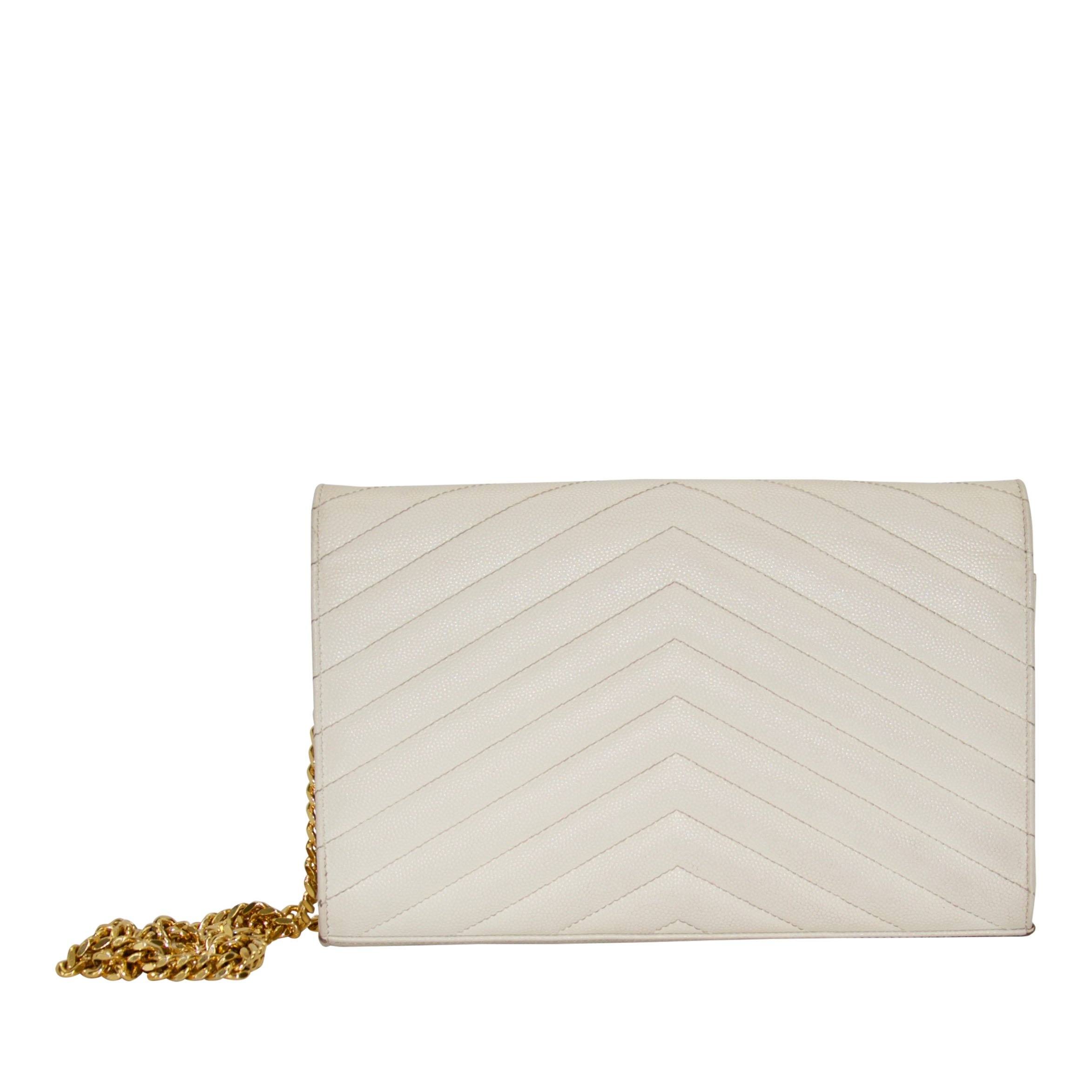 Yves Saint Laurent Monogram Matelasse Chain Wallet