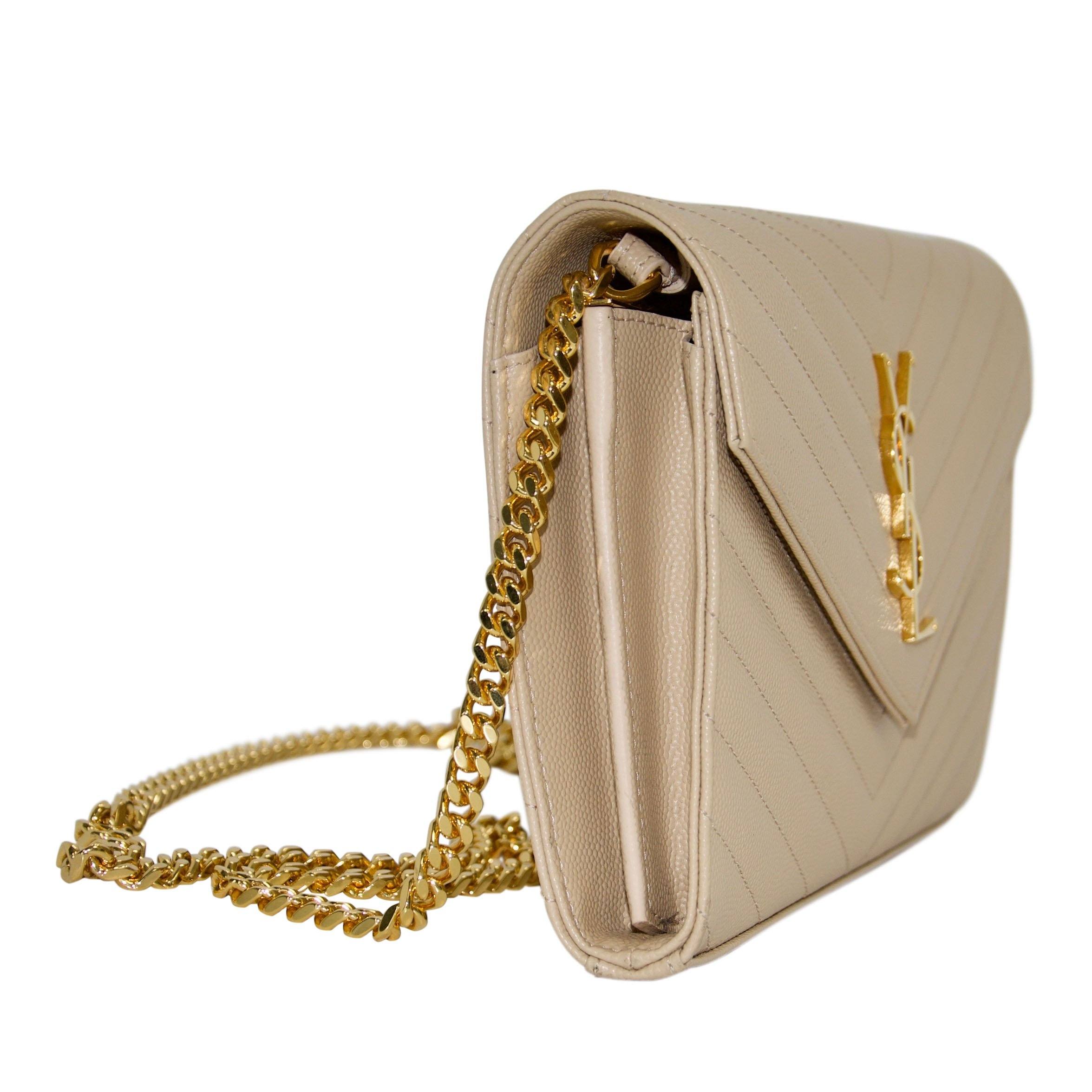 Yves Saint Laurent Monogram Matelasse Chain Wallet