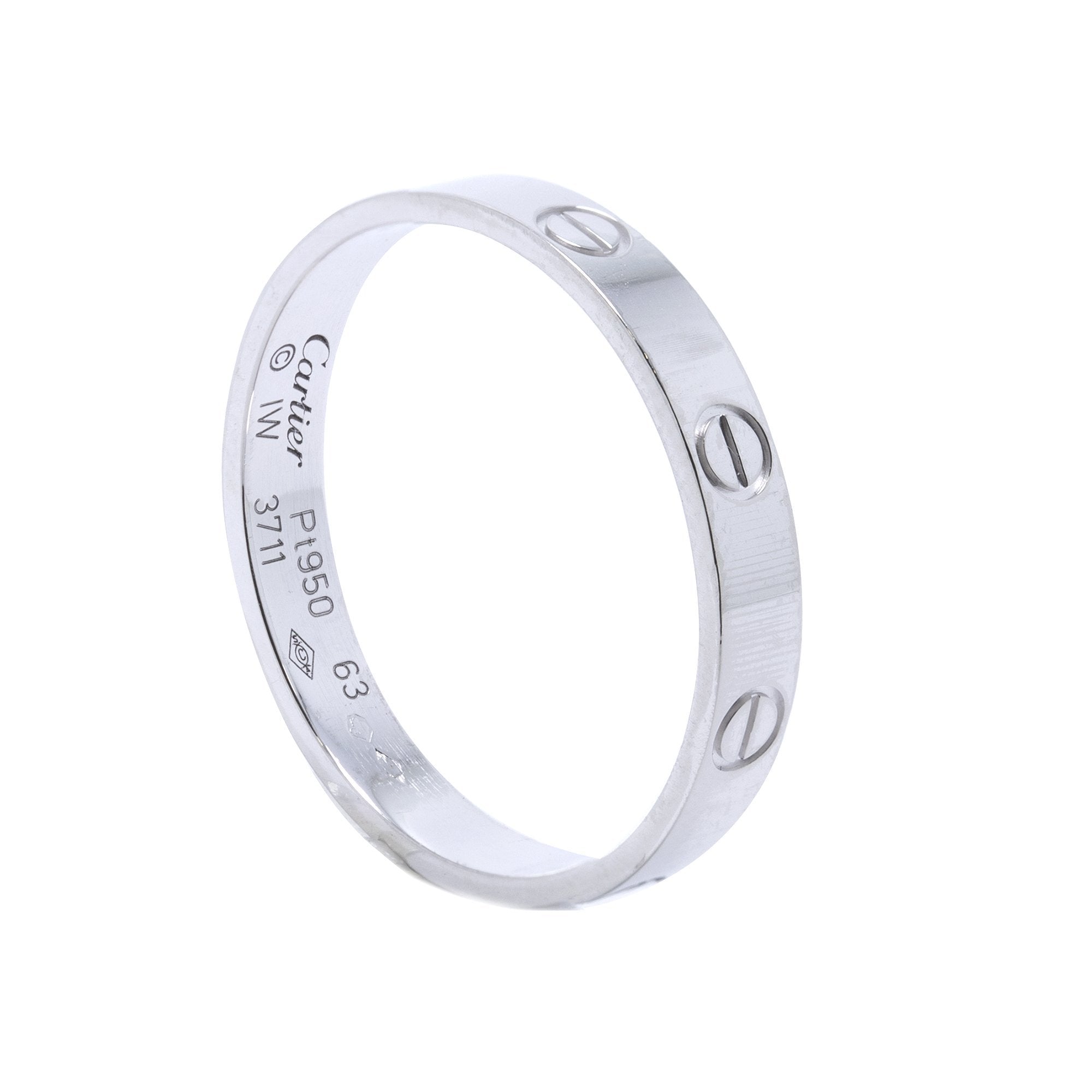 Cartier Platinum Love Wedding Band Ring