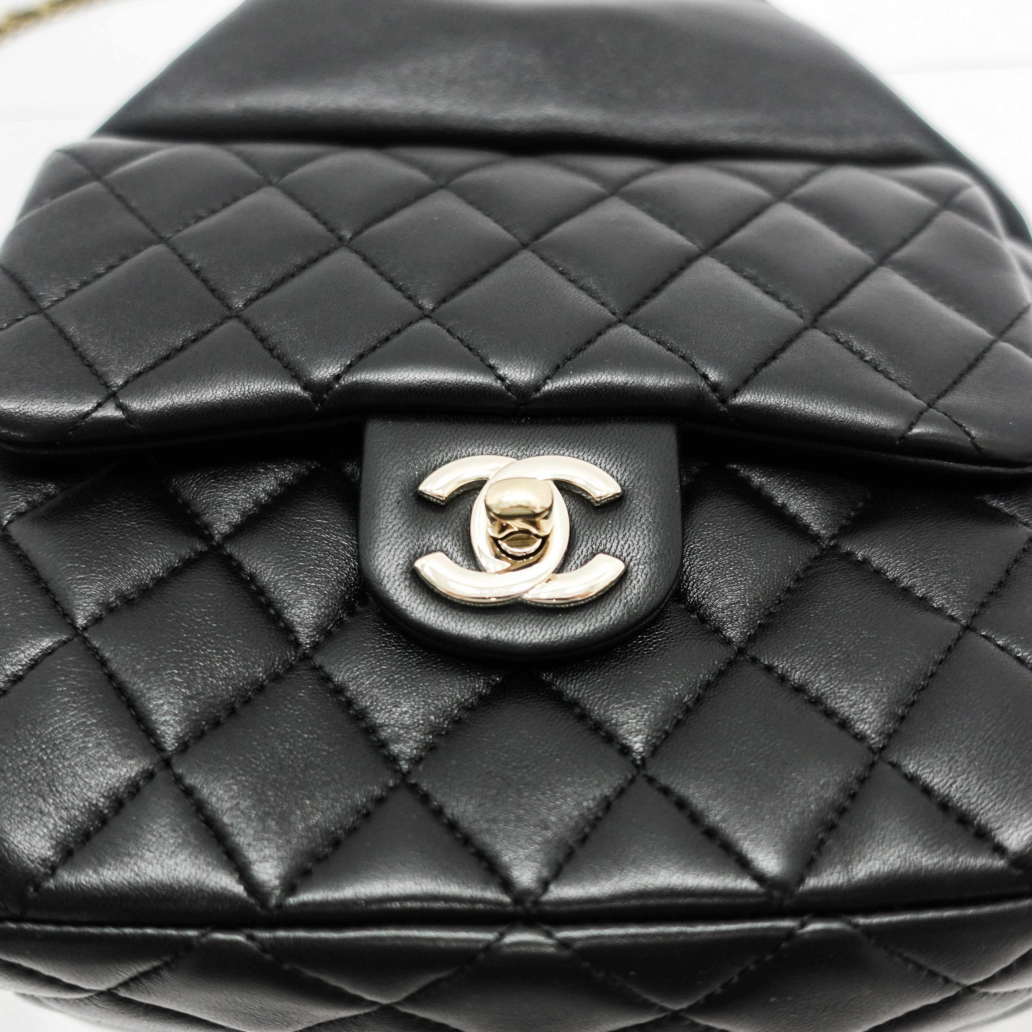 Chanel 2016 Small Black Lambskin Backpack in Seoul – OLIVER'S