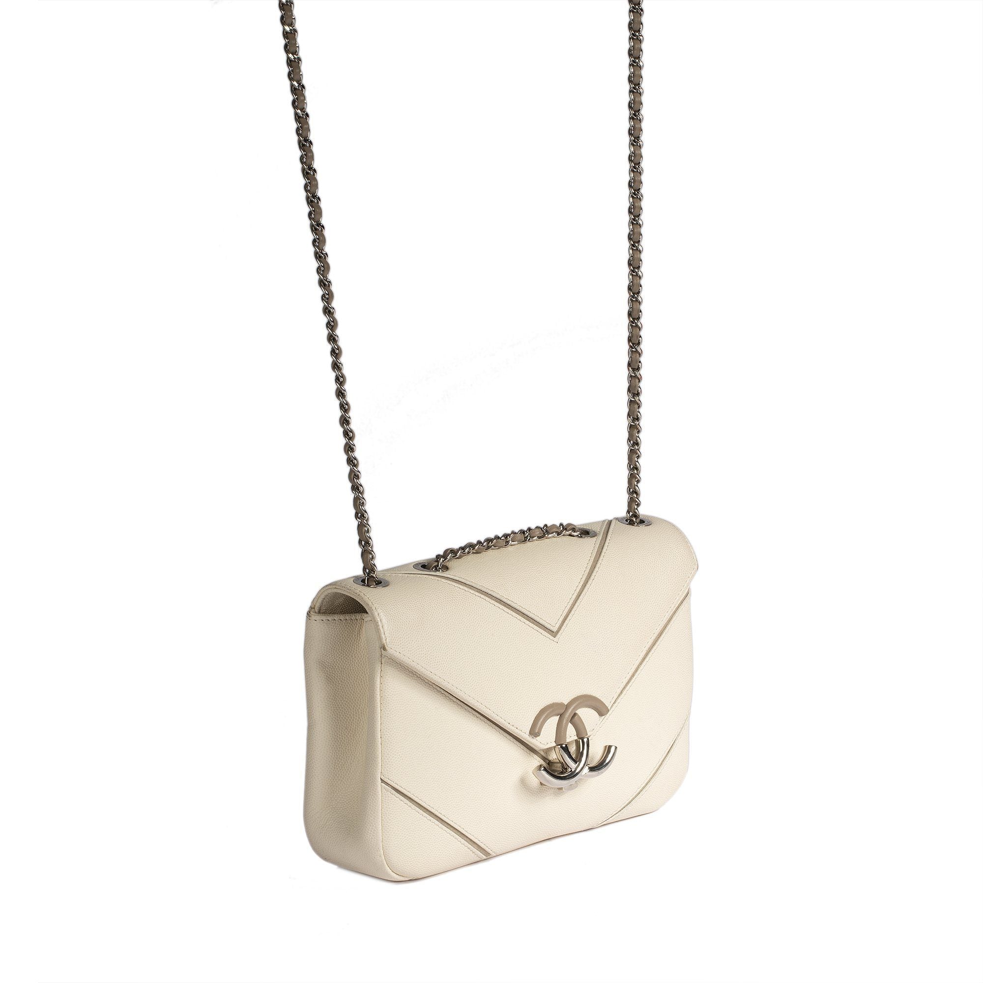 Chanel 2017 CC Chevron Flap Bag