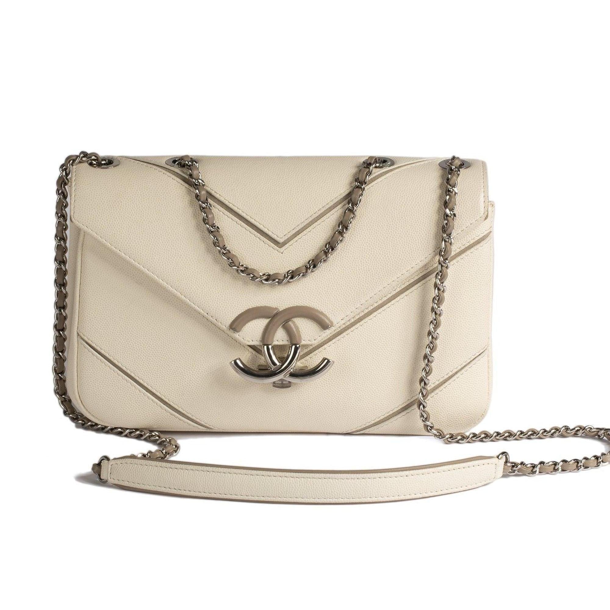 Chanel 2017 CC Chevron Flap Bag