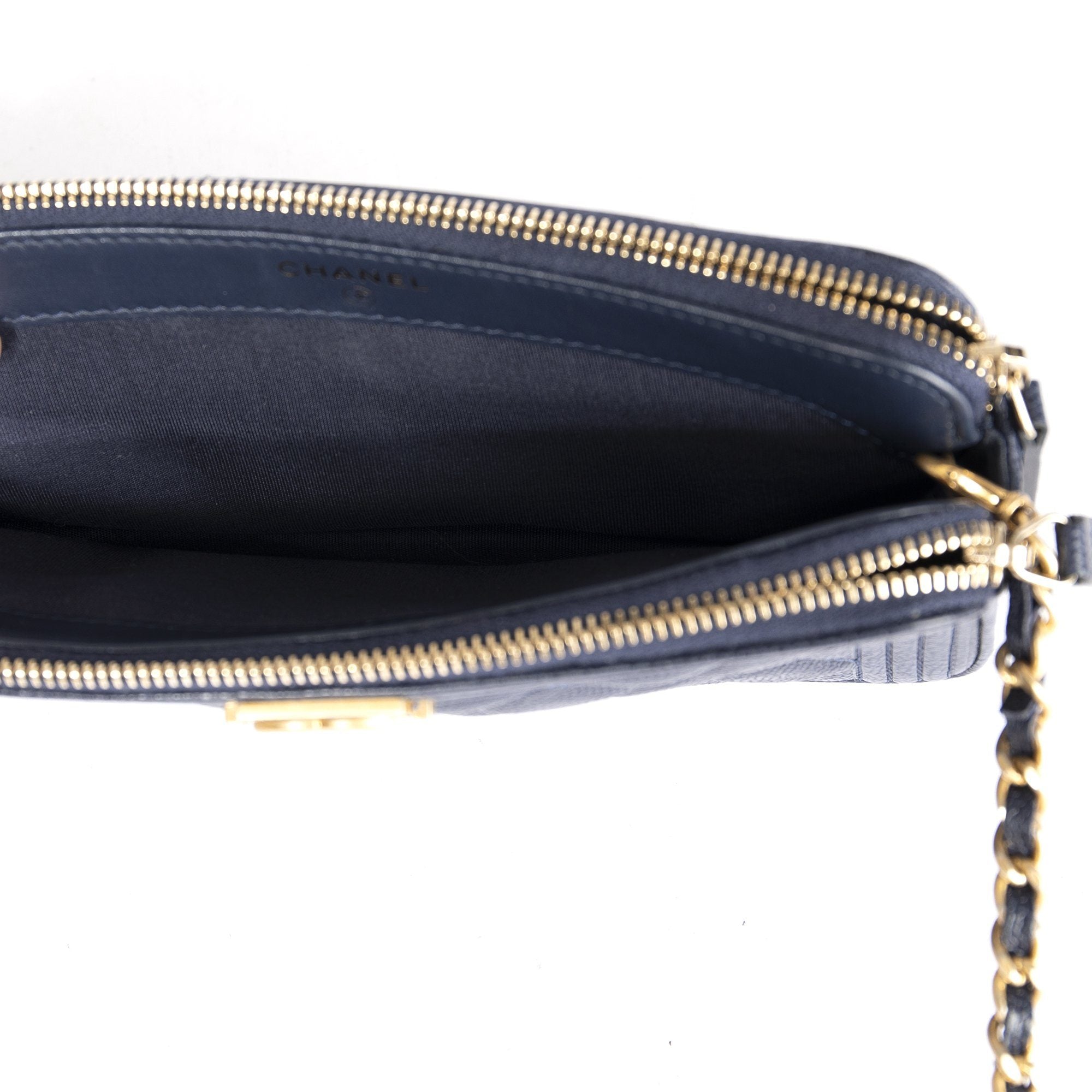 Chanel 2018 Double Zip Boy Wallet on Chain