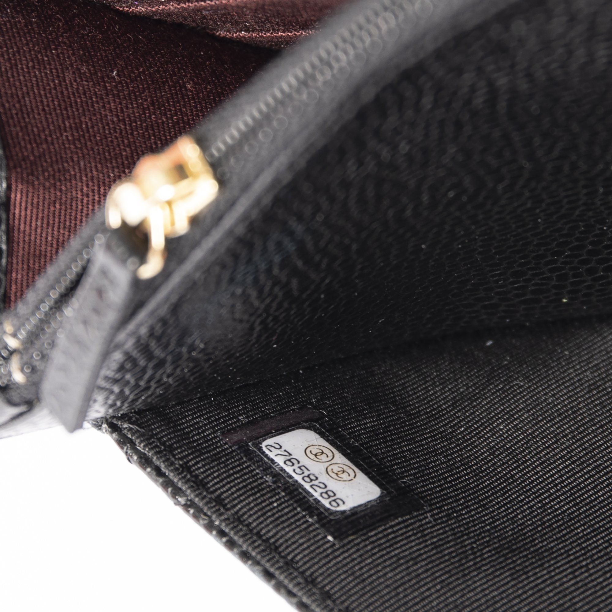 Chanel 2019 Black Caviar Classic Wallet on Chain