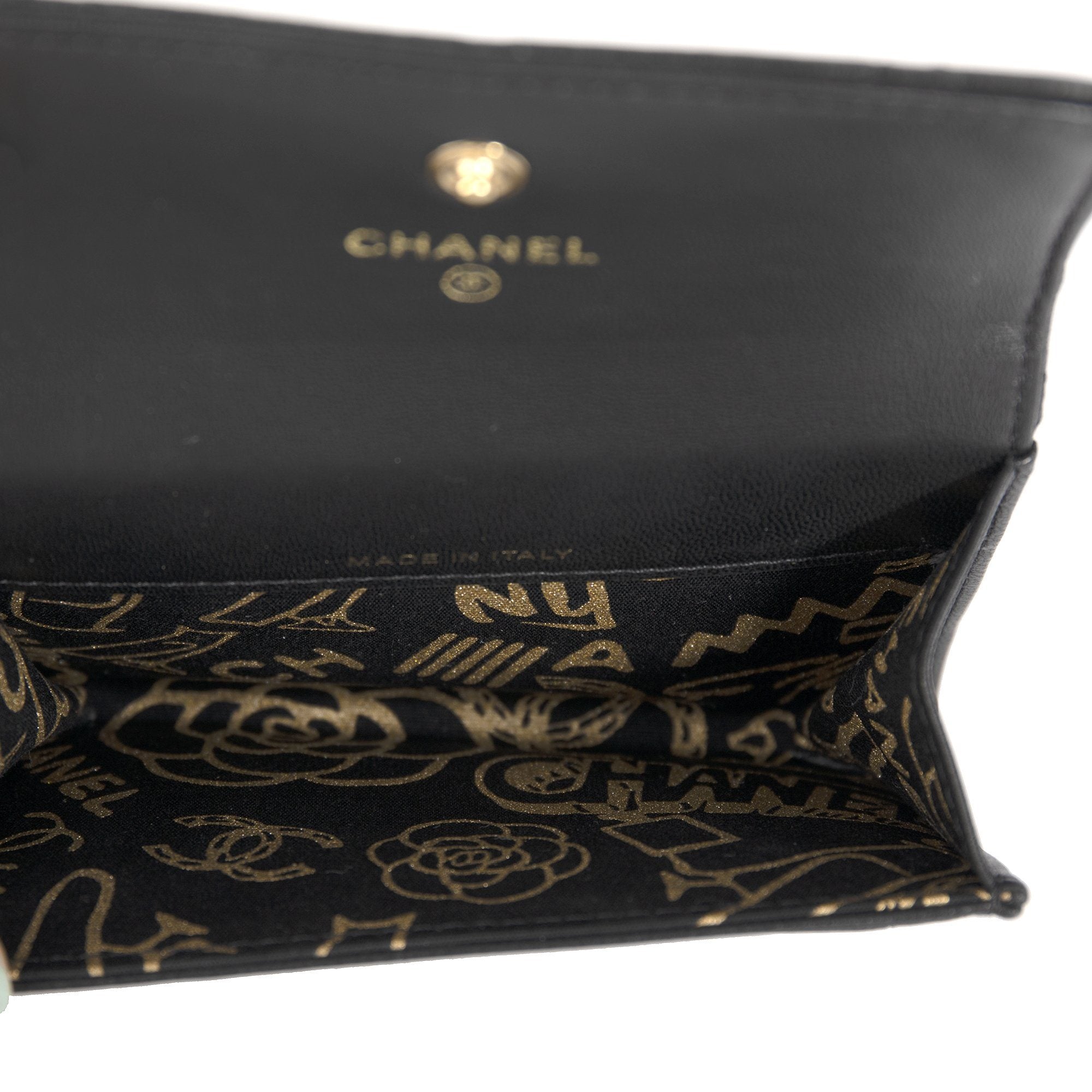 Chanel 2019 Black Lambskin Classic Card Holder w/ Box