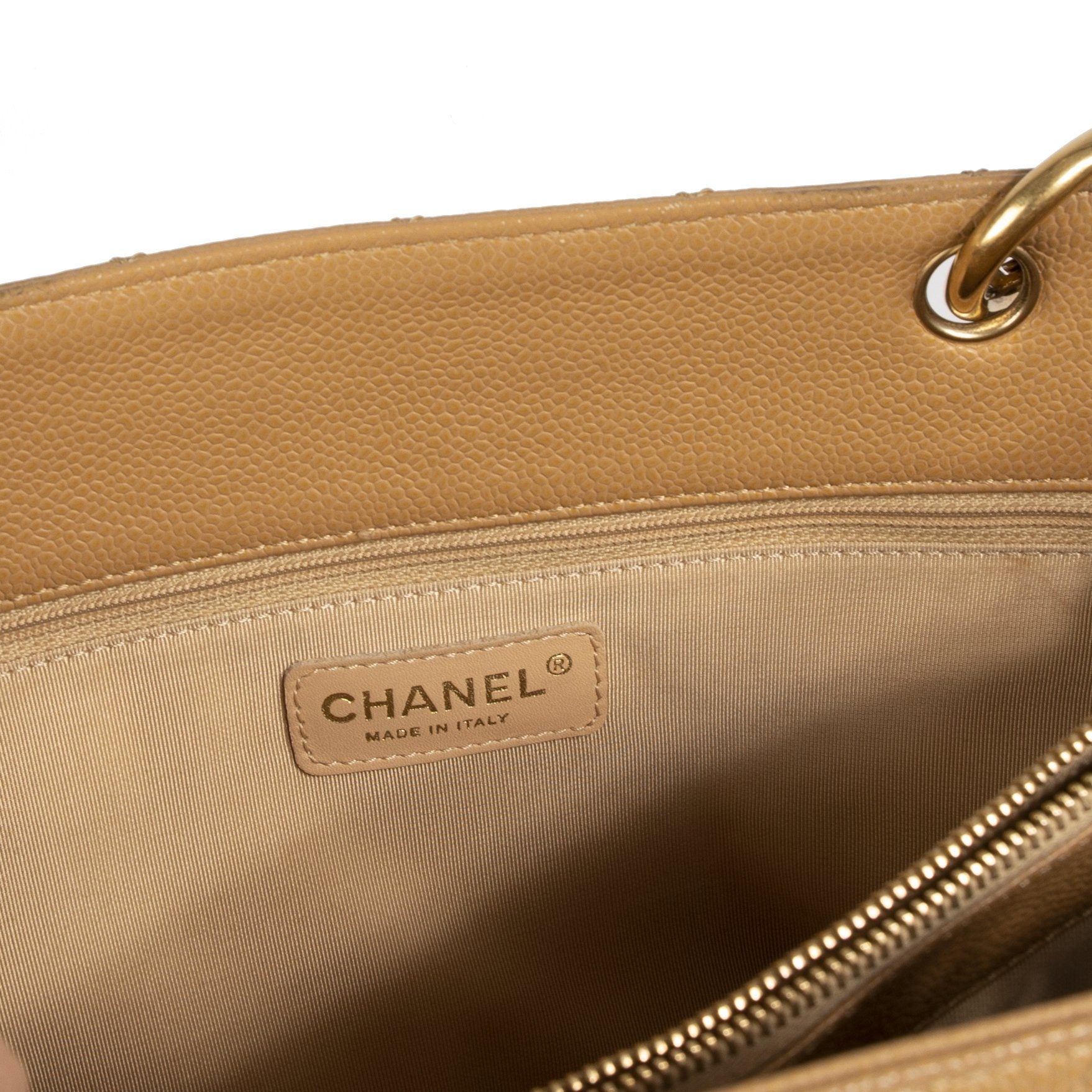 Chanel Beige Caviar Leather Grand Shopping Tote (GST)