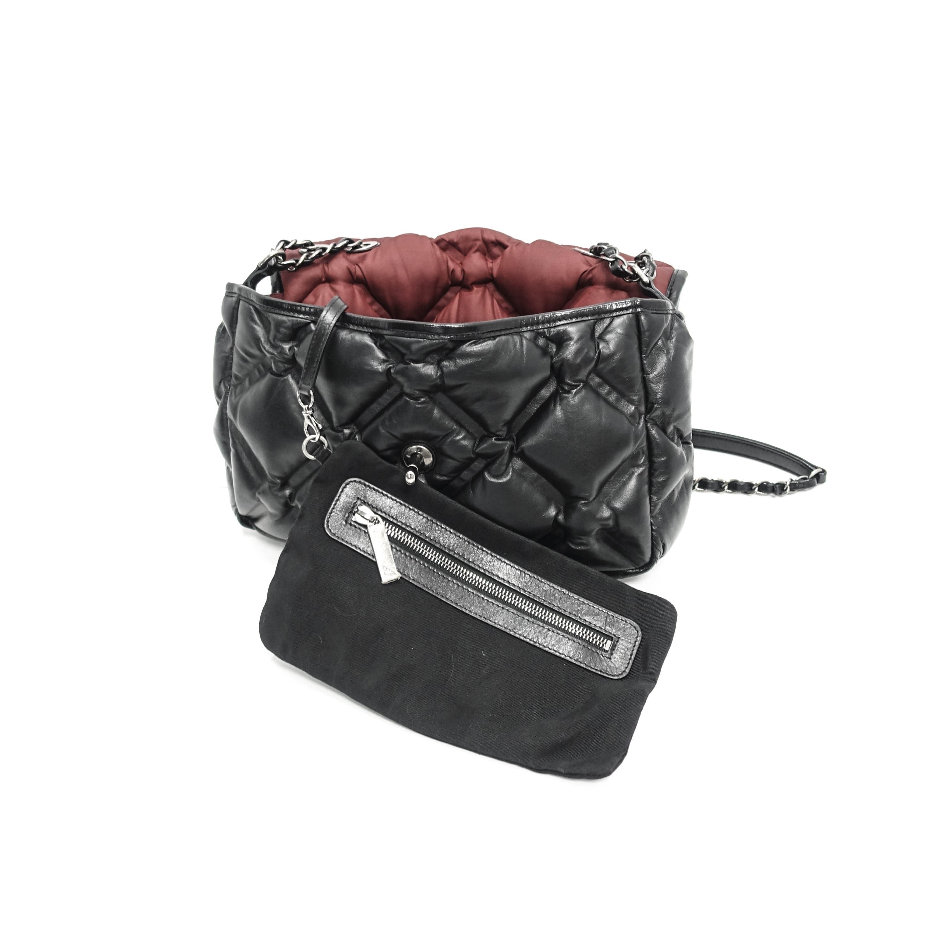 Chanel Black Bubble Chesterfield Flap Bag