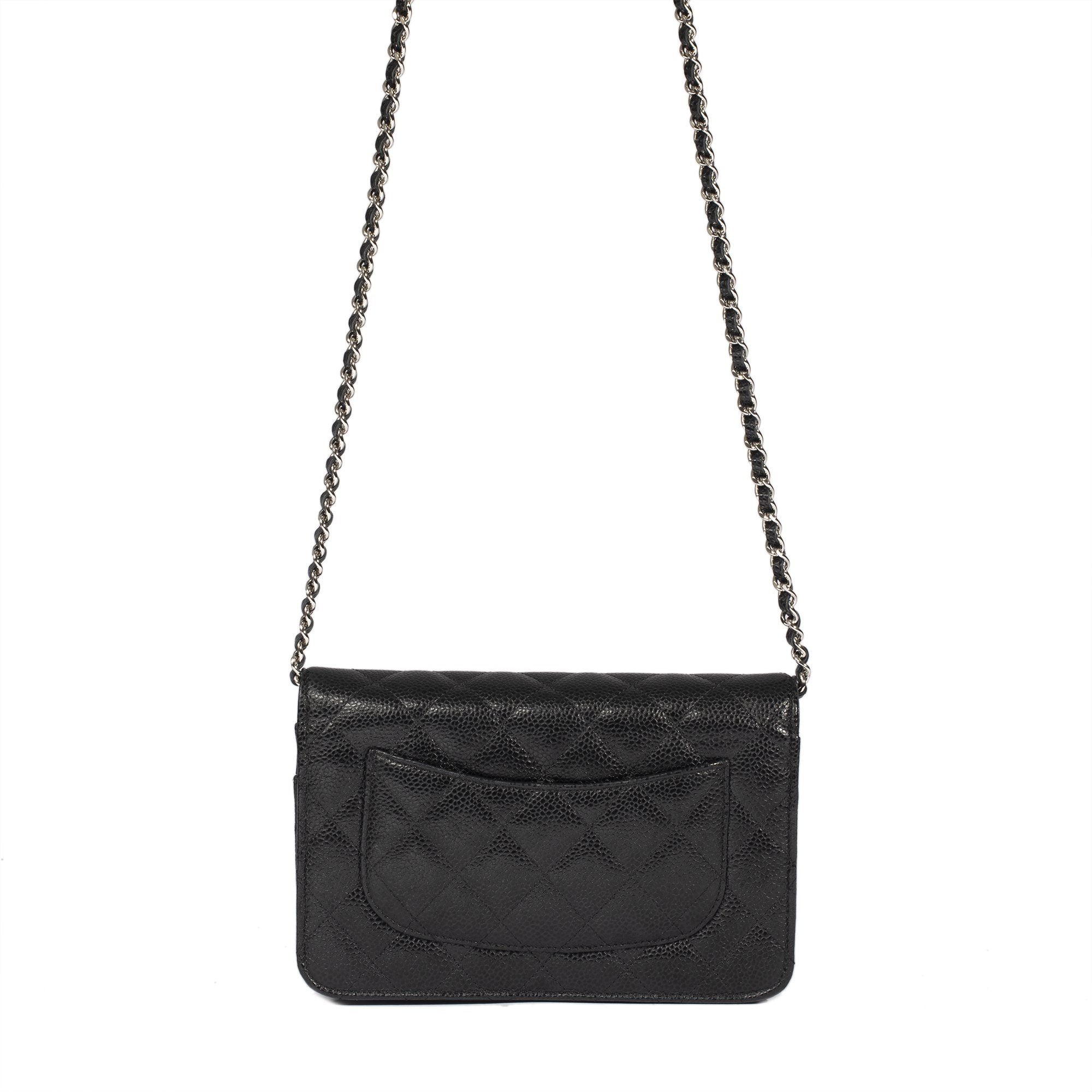 Chanel Black Caviar Classic Wallet on Chain