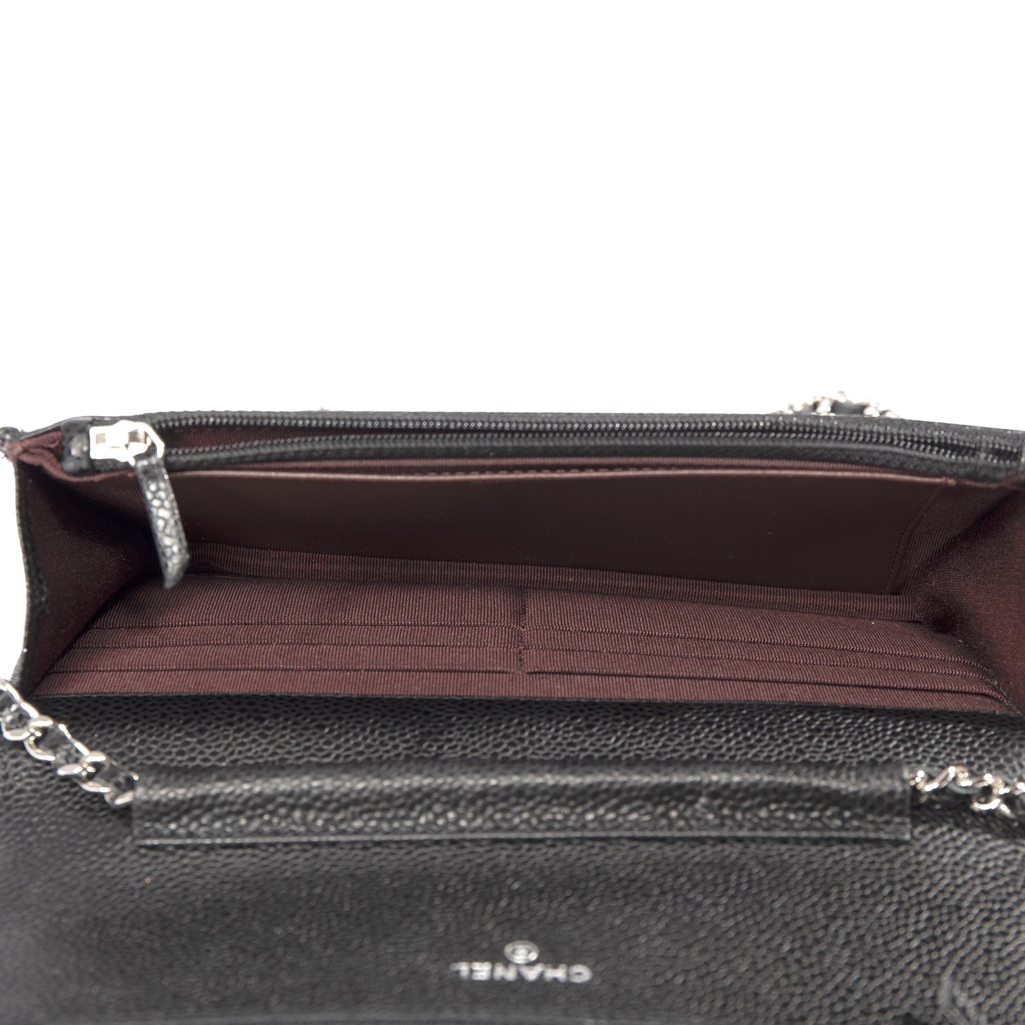 Chanel Black Caviar Classic Wallet on Chain