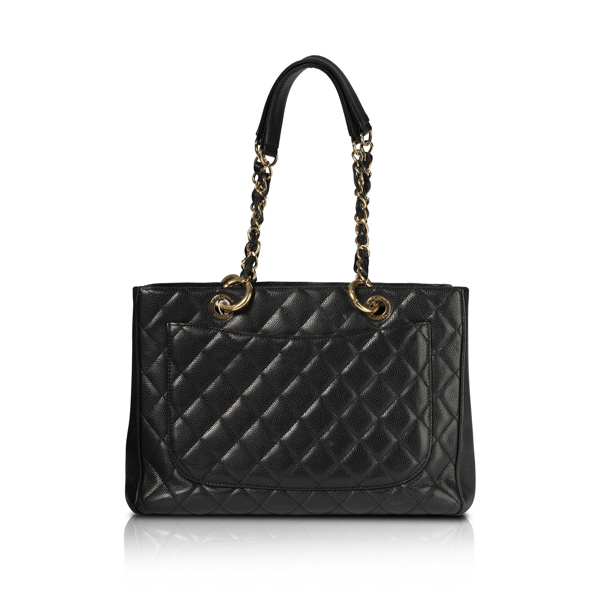 Chanel Black Caviar Leather Grand Shopping Tote (GST)