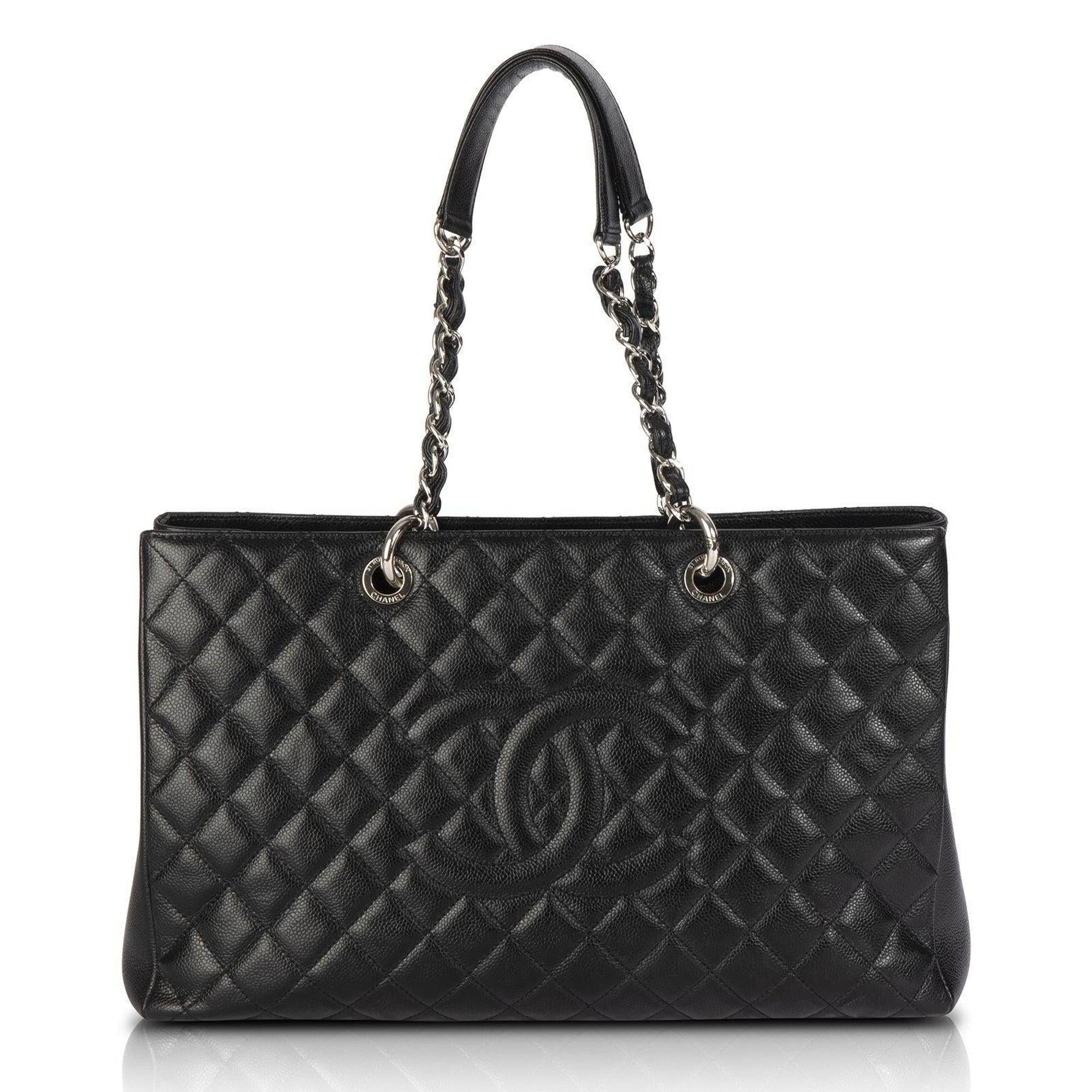 Chanel Black Caviar Leather XL Grand Shopping Tote (GST)
