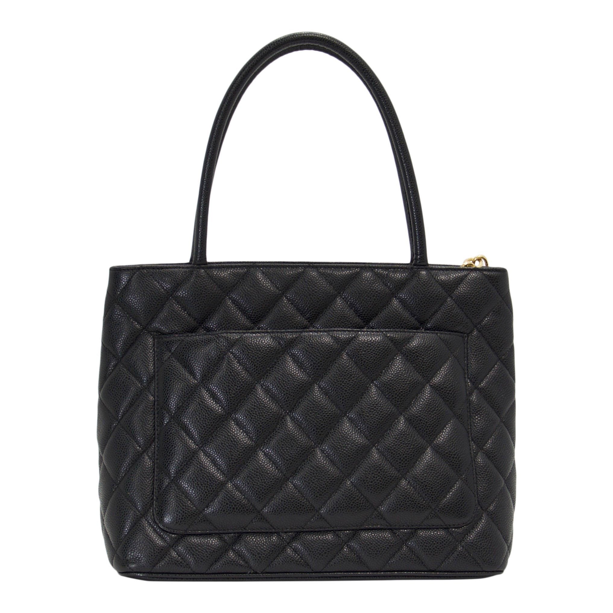 Chanel Black Caviar Medallion Tote