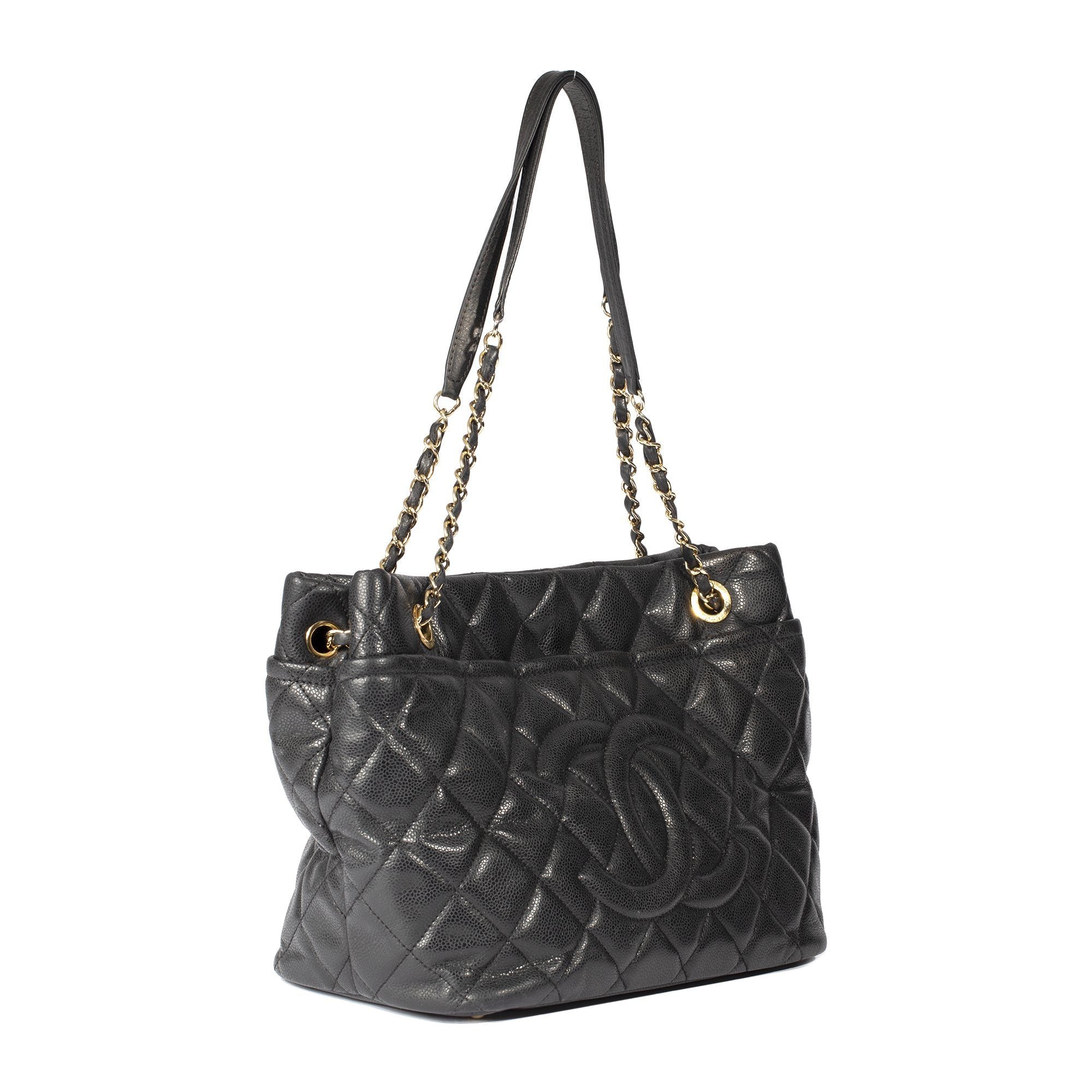 Chanel Black Caviar Timeless Shopper Tote