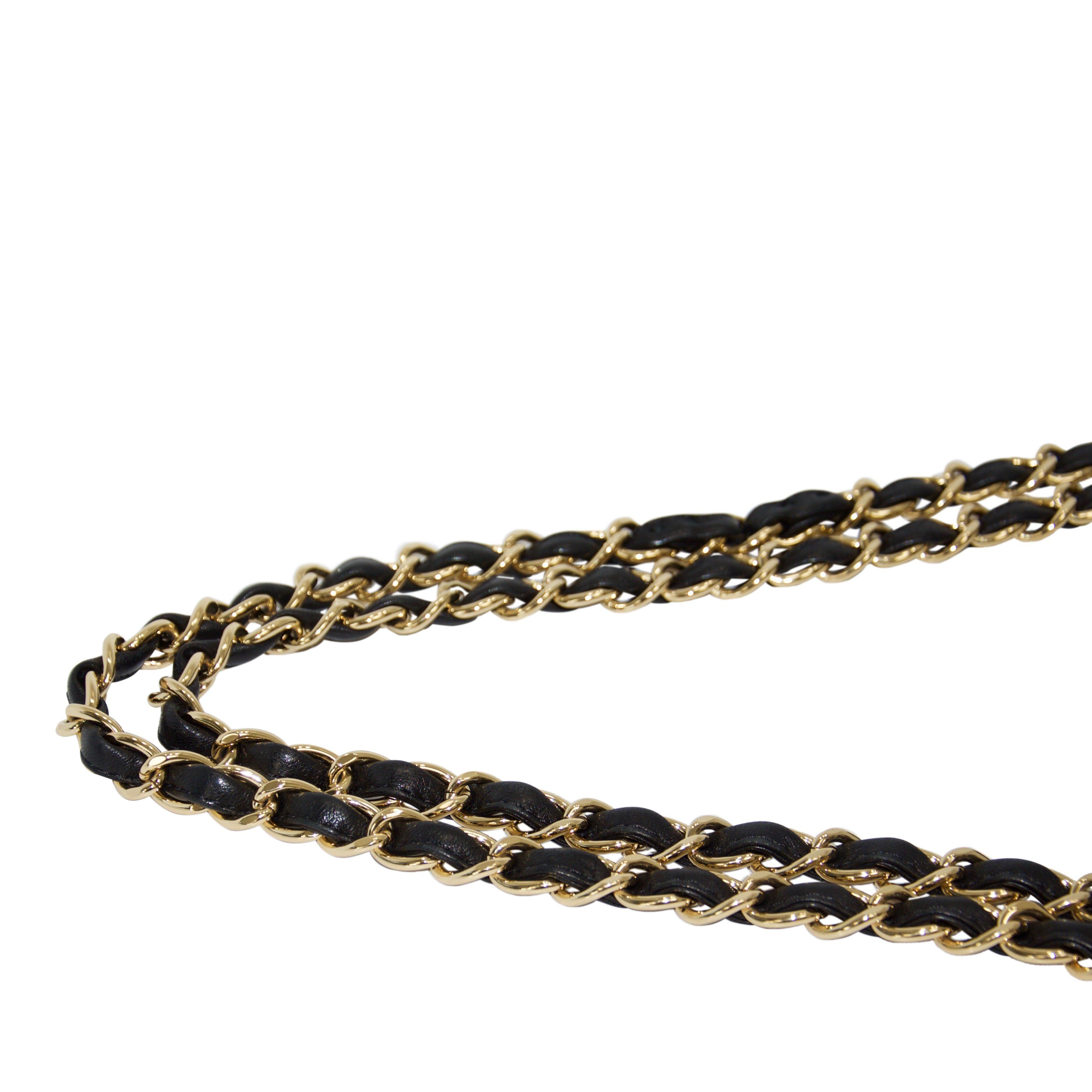 Chanel Black Lambskin Classic Jumbo Double Flap Bag