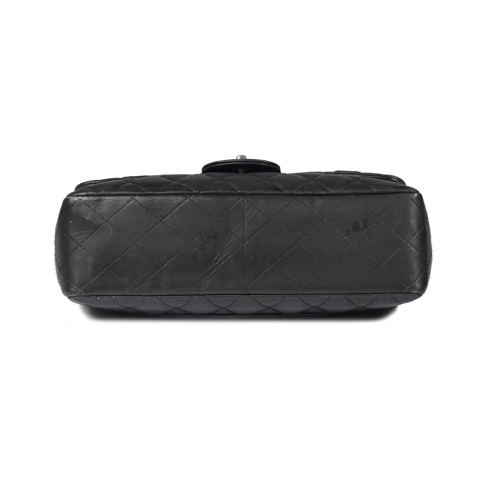 Chanel Black Lambskin Classic Jumbo Single Flap Bag