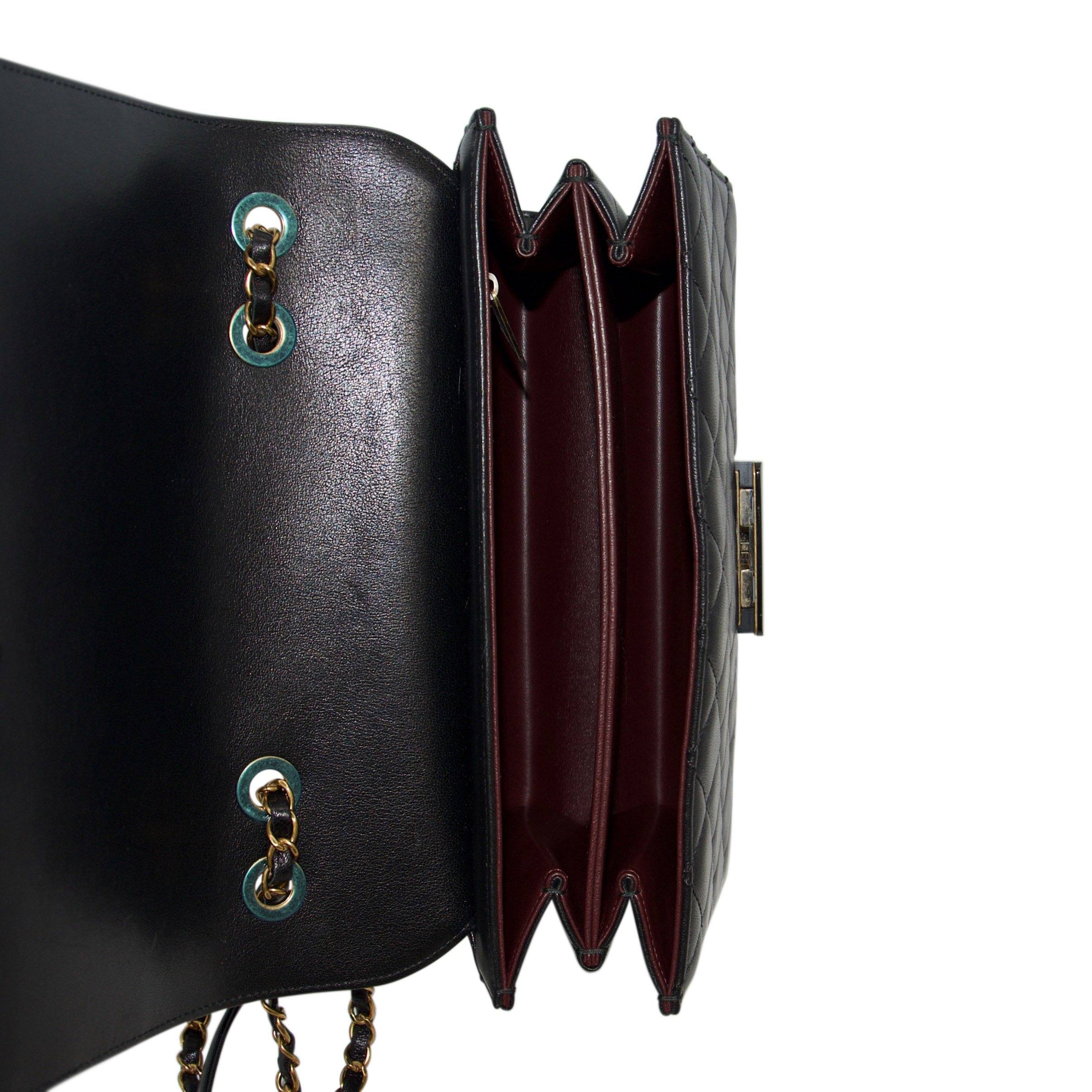 Chanel Black Large Beauty Lock Flap Bag