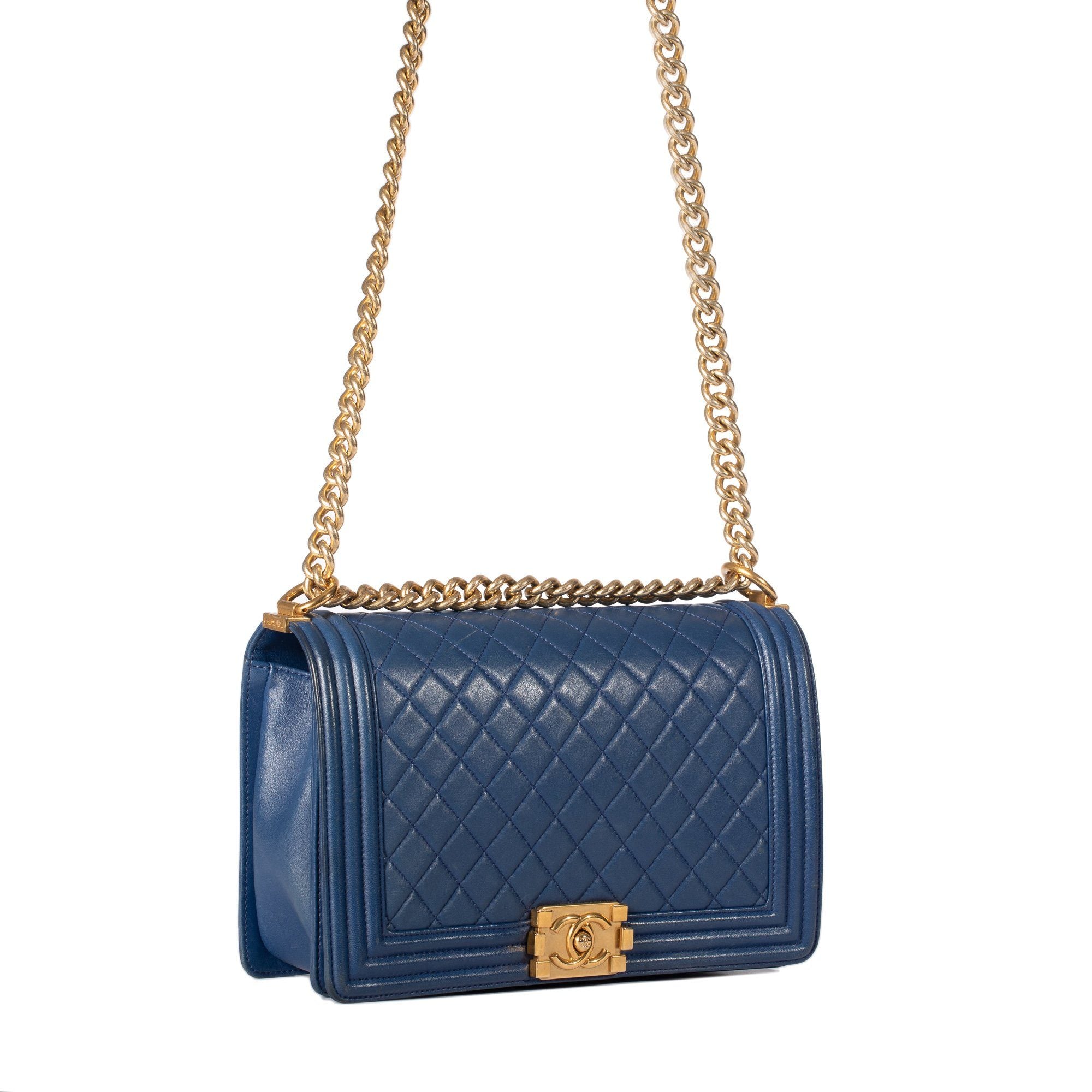 Chanel Blue Large Boy Bag