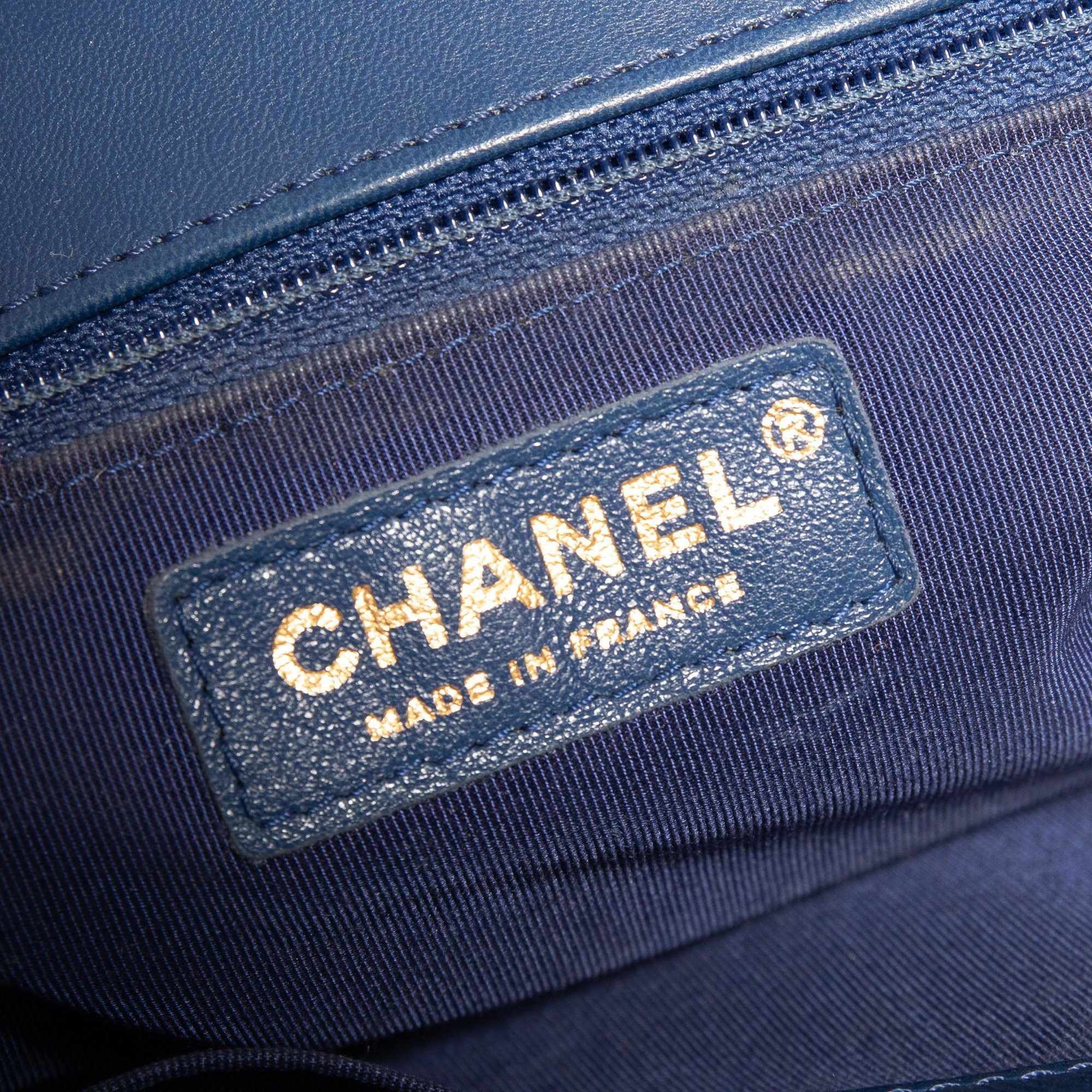 Chanel Blue Large Boy Bag