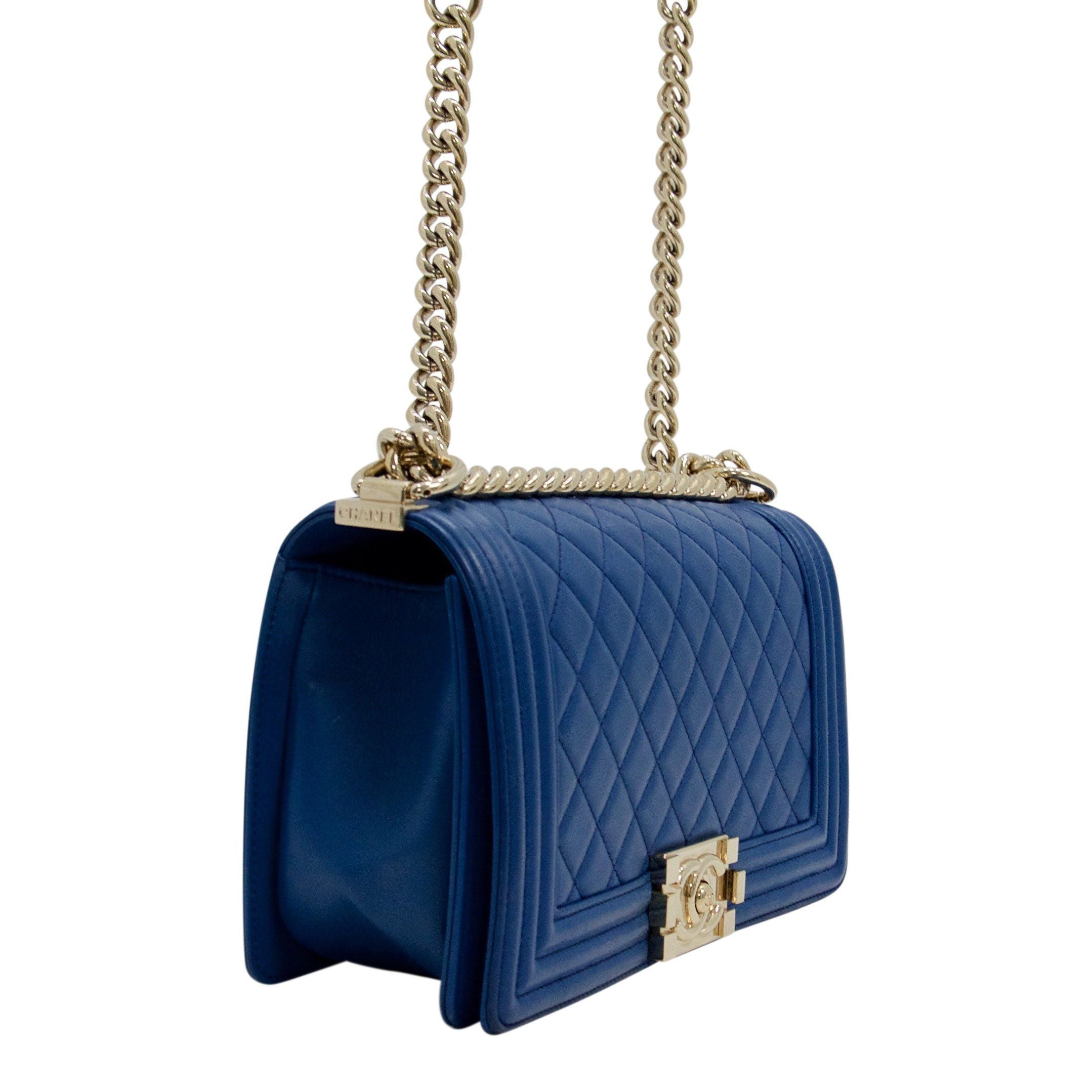 Chanel Blue Medium Boy Bag