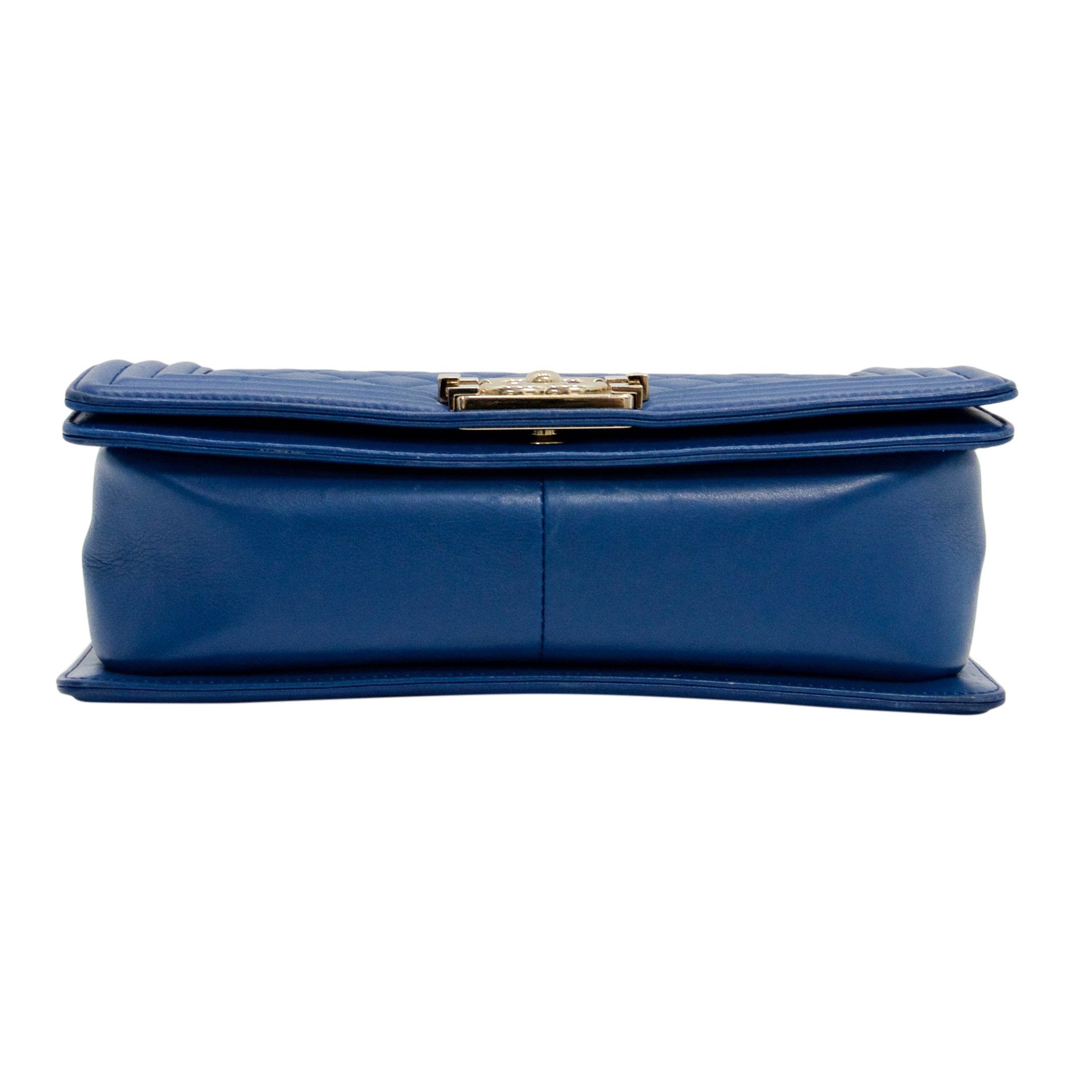 Chanel Blue Medium Boy Bag