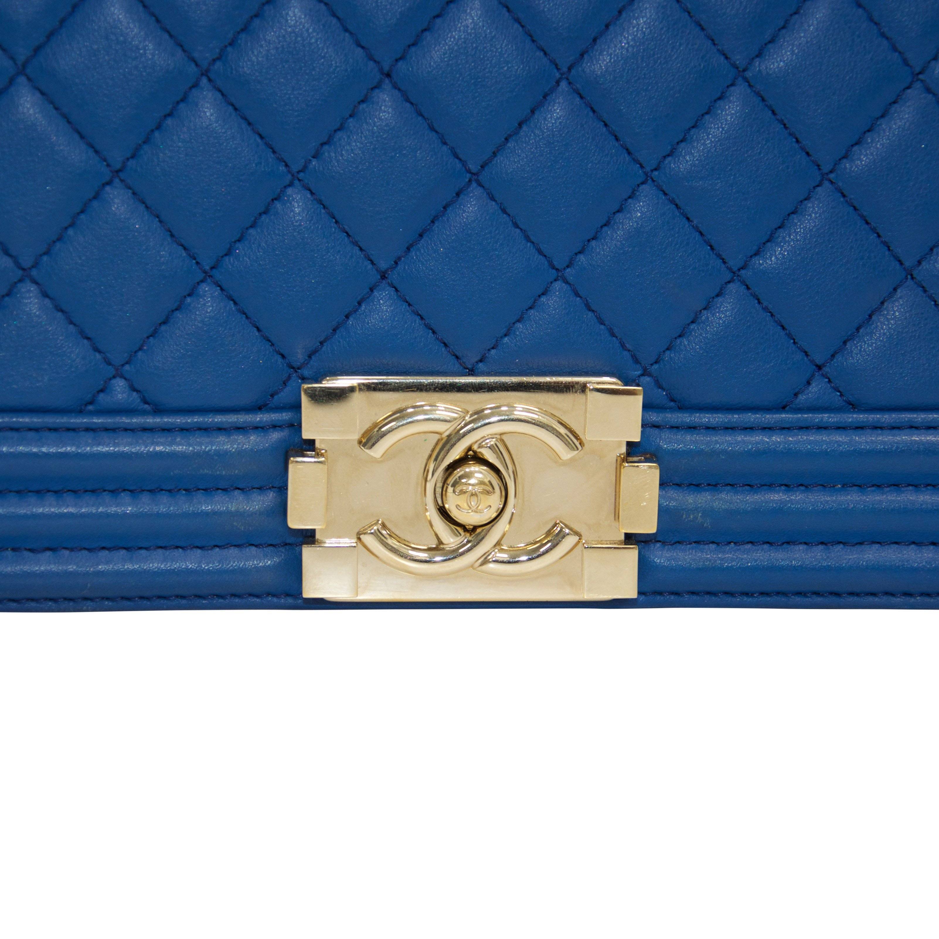 Chanel Blue Medium Boy Bag