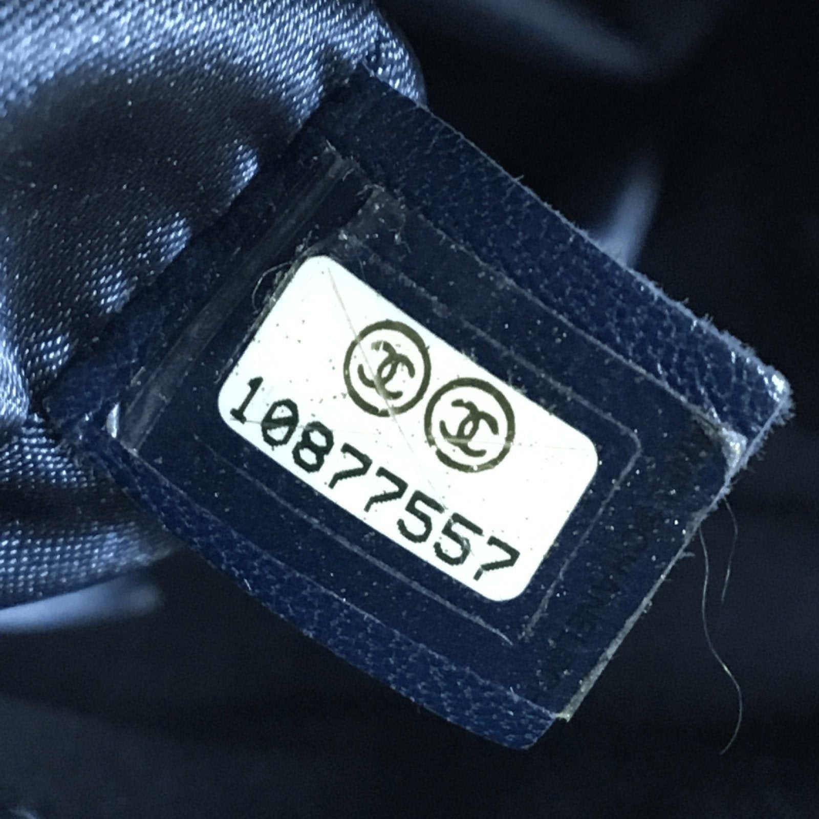 Chanel Blue Small Diamond Shine Reissue Tote