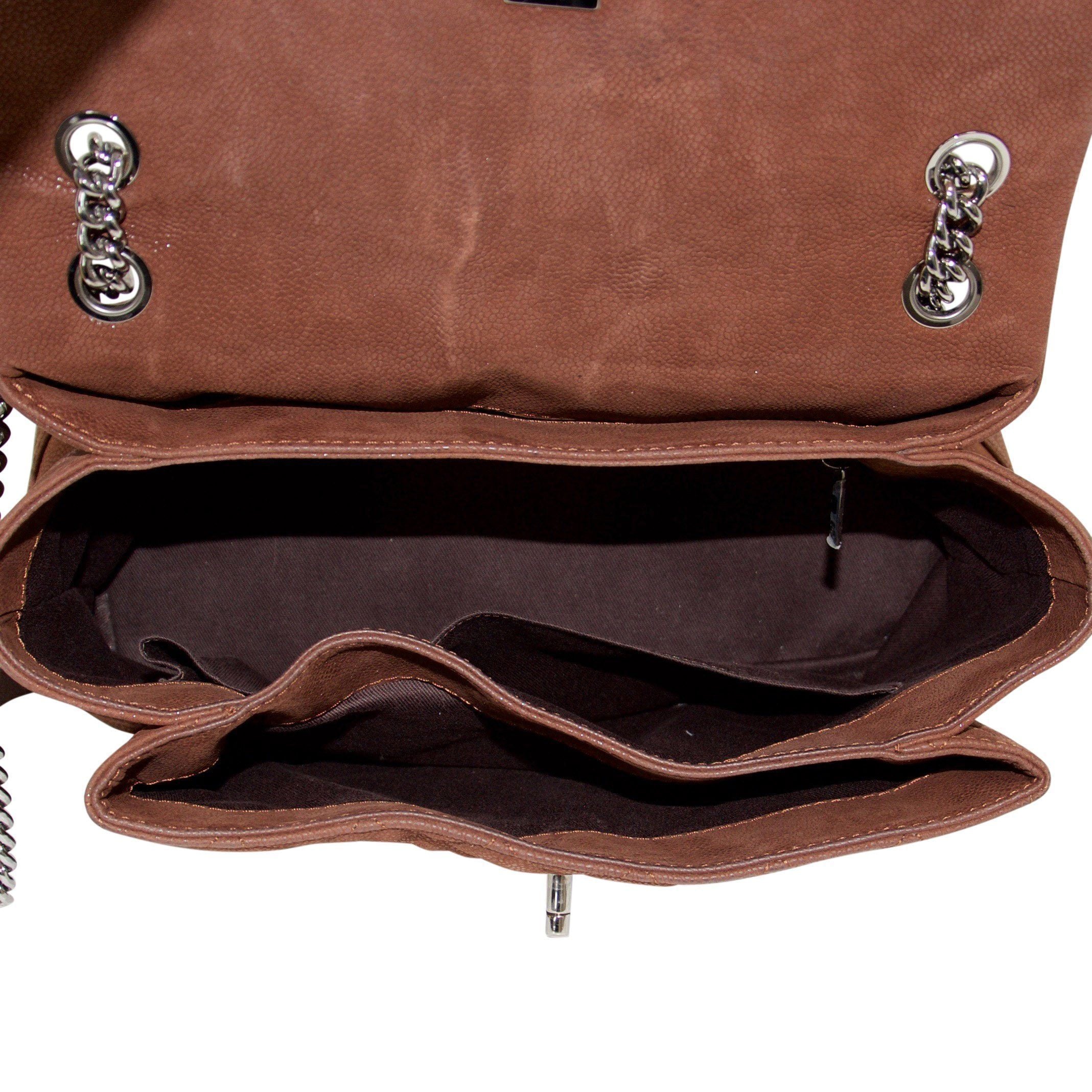 Chanel Brown Caviar Lady Pearly Flap Bag