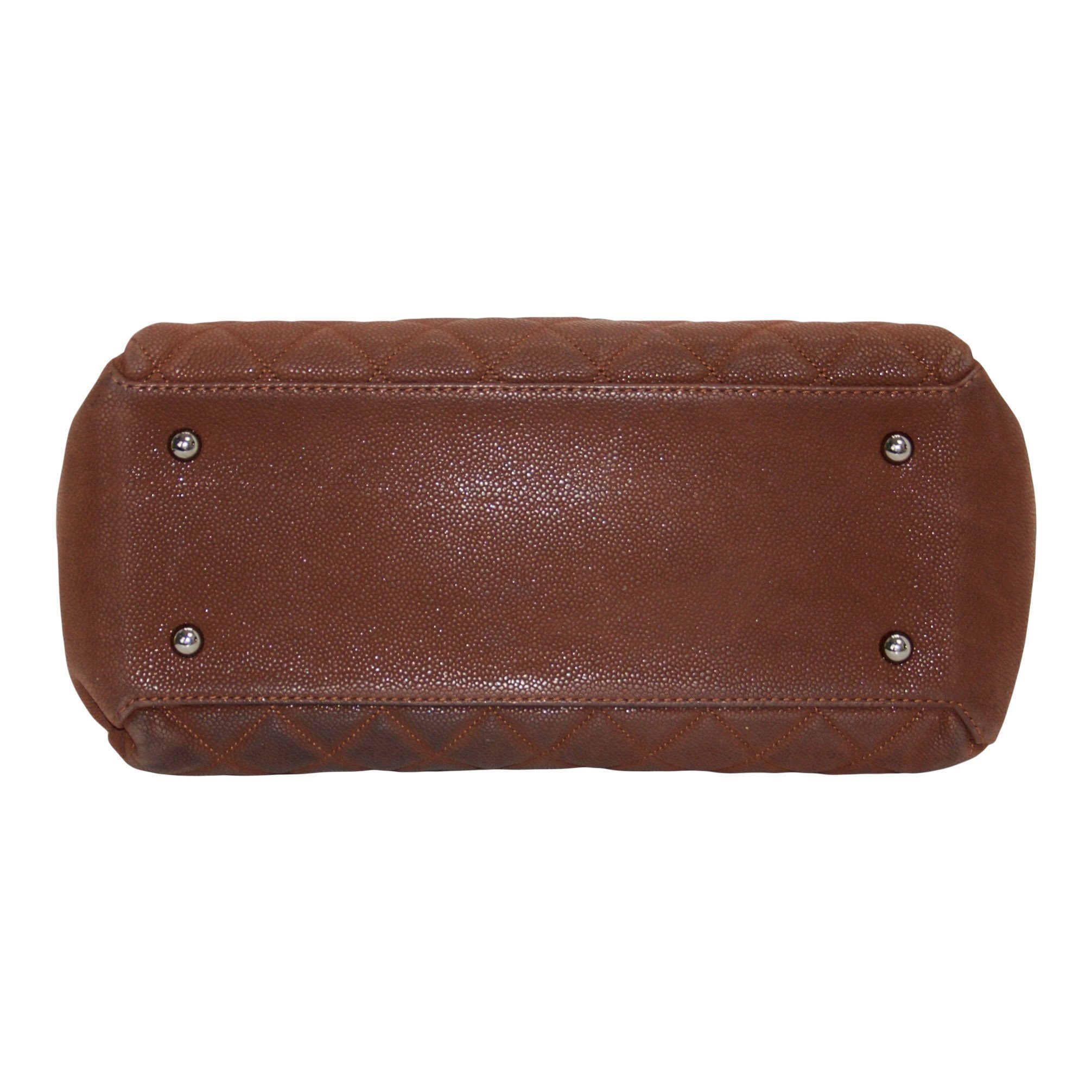 Chanel Brown Caviar Lady Pearly Flap Bag