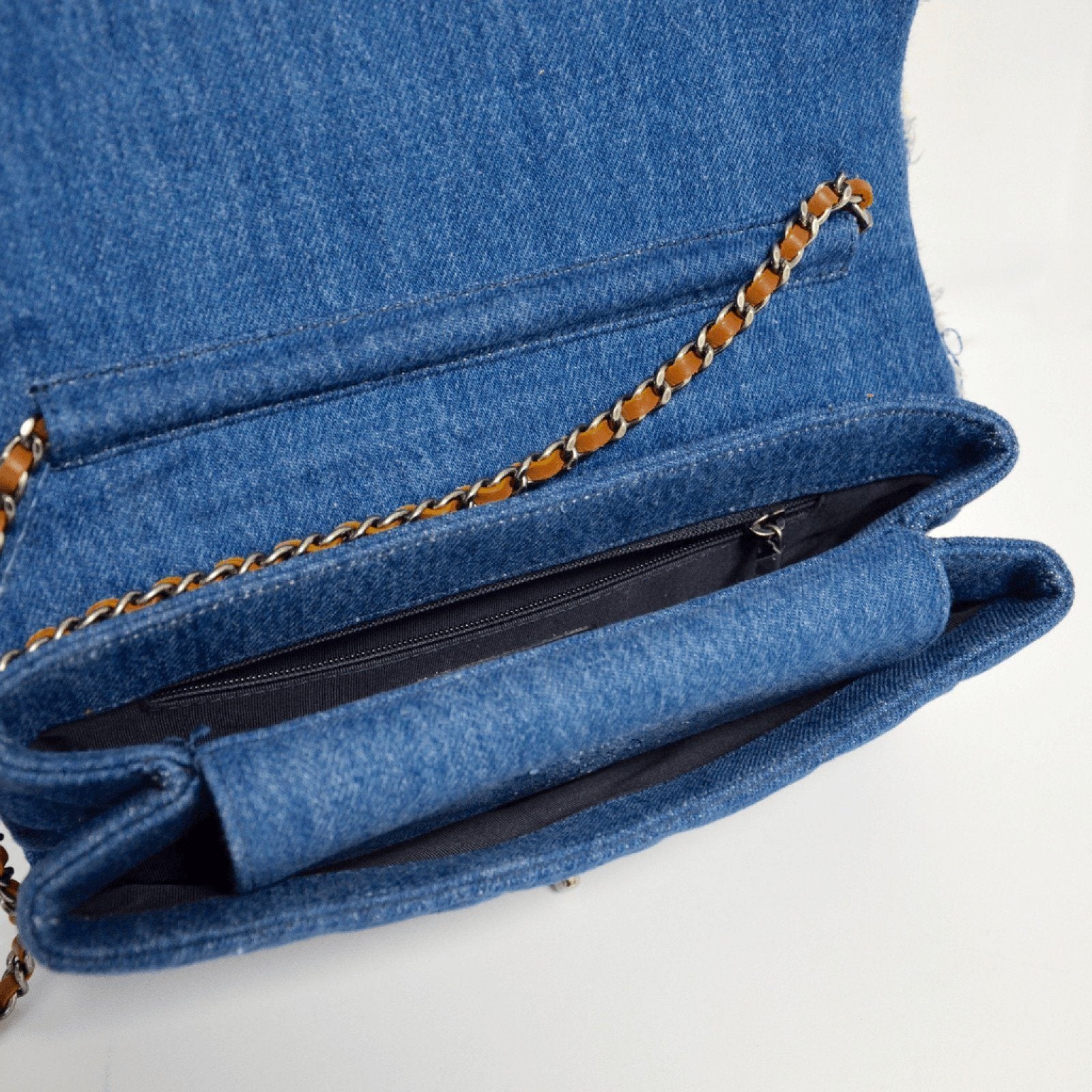 Chanel Denim Fringe CC Flap Bag