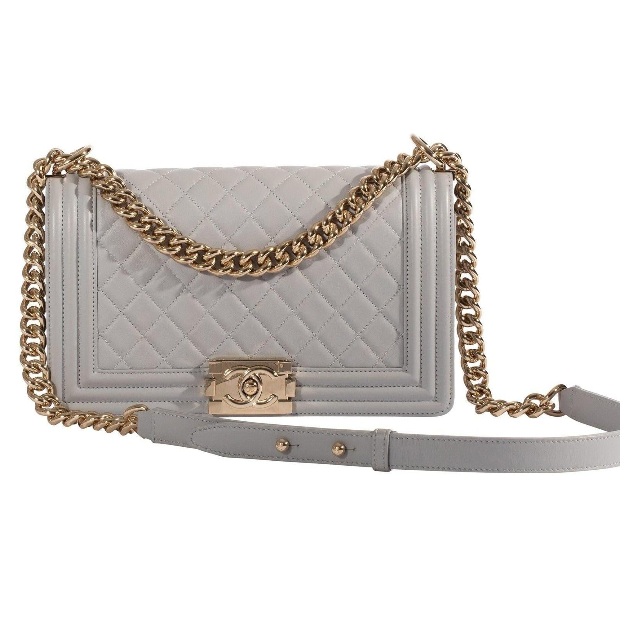 Chanel Grey Medium Boy Bag