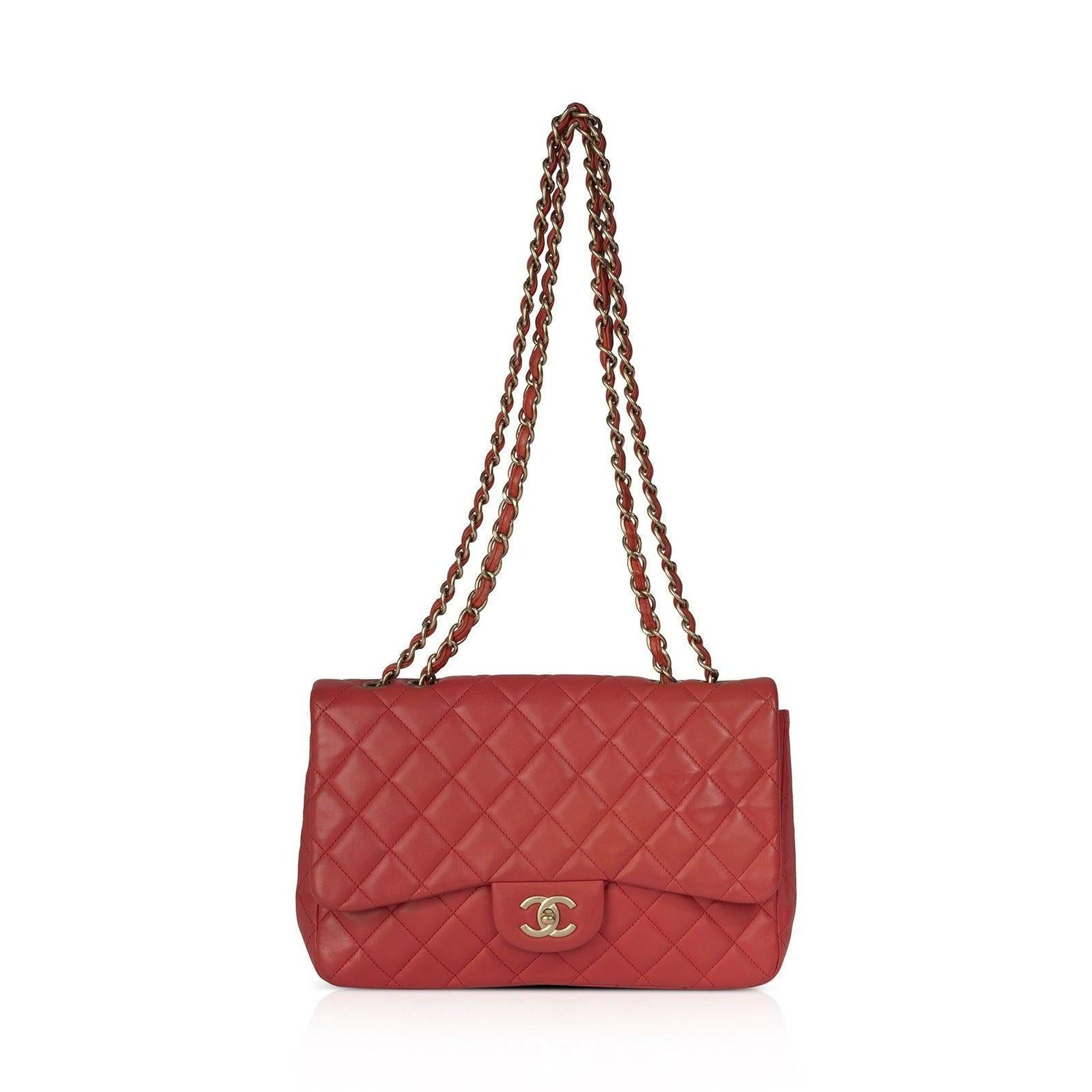 Chanel Lambskin Classic Jumbo Single Flap Bag