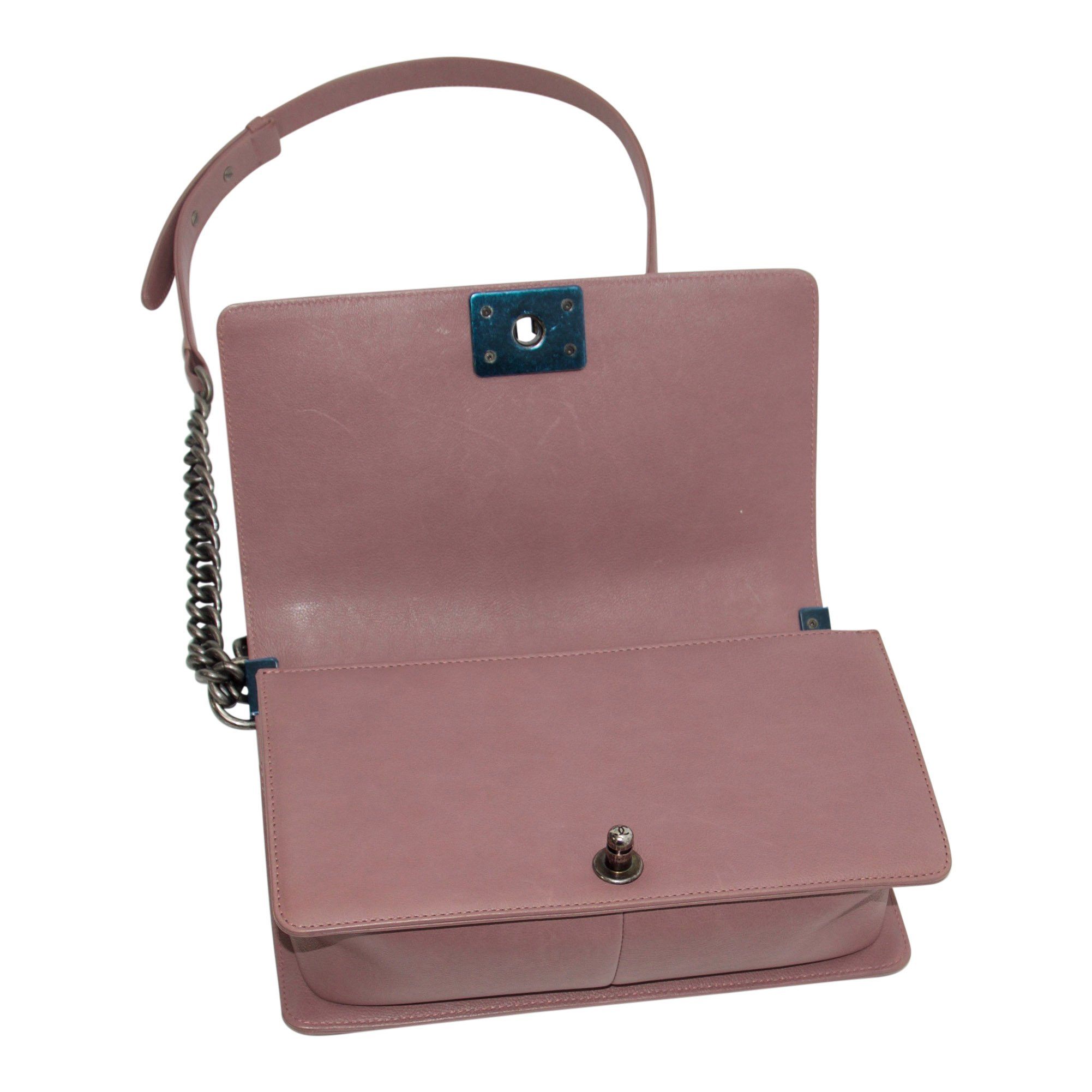 Chanel Medium Pink Double Stitch Boy Bag