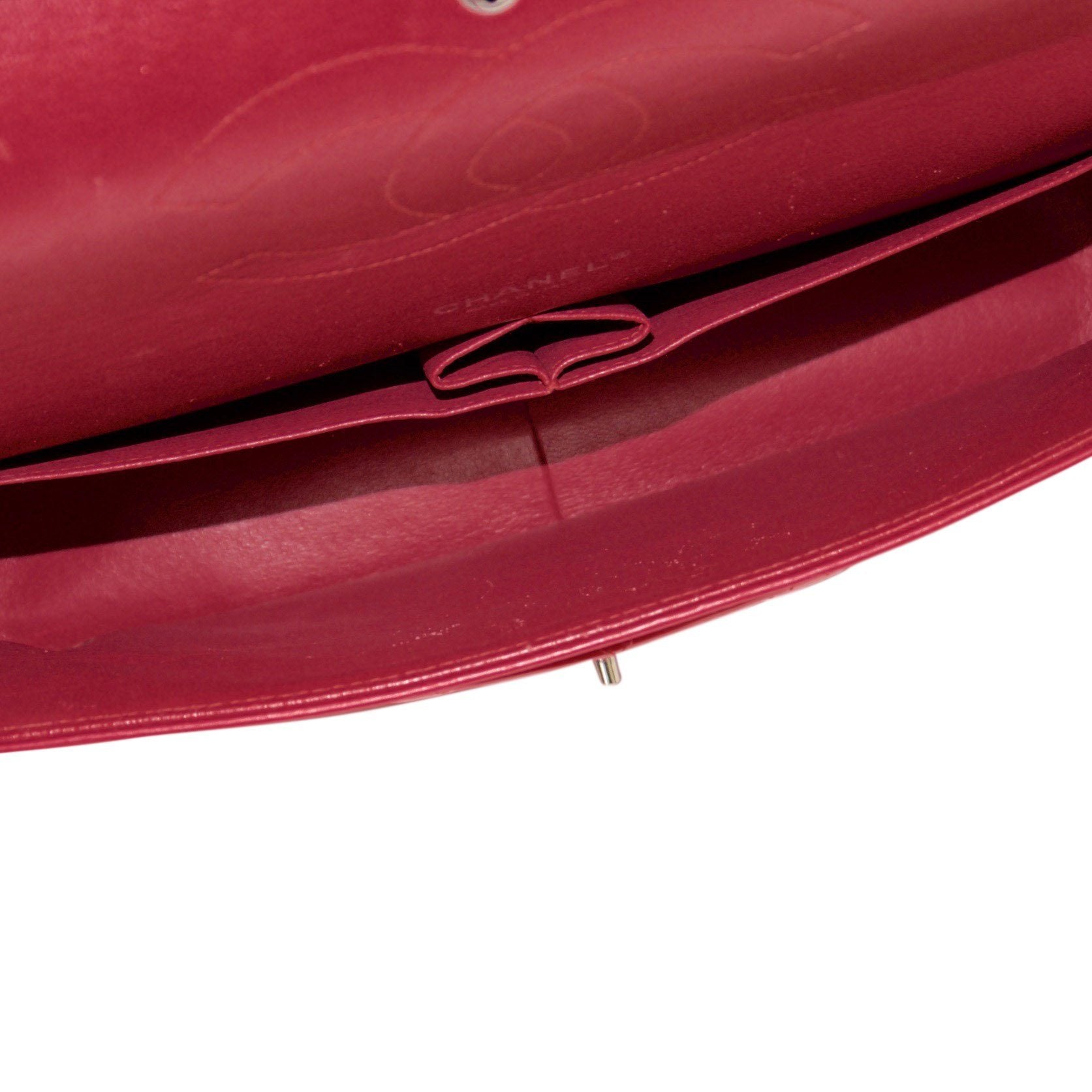 Chanel Pink Patent Leather Classic Maxi Double Flap Bag