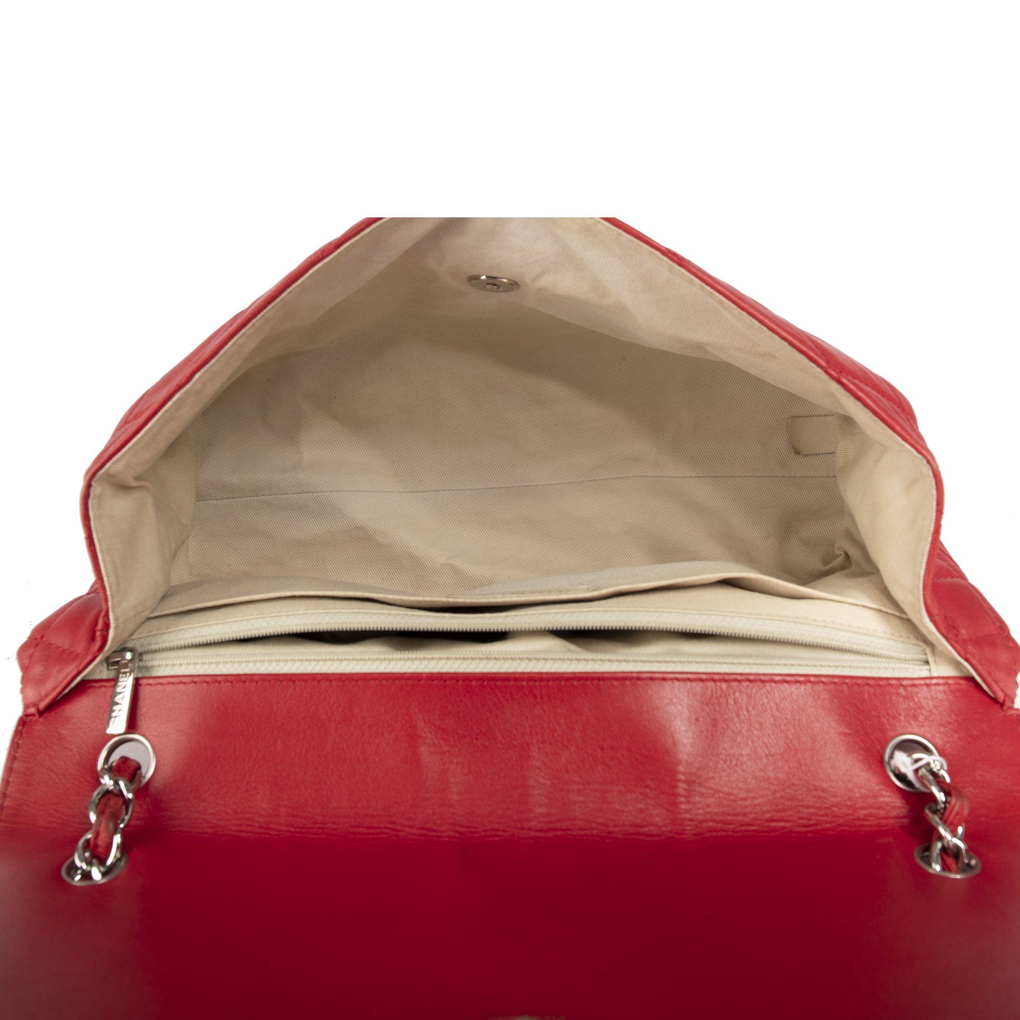 Chanel Red In The Business Flap Bag