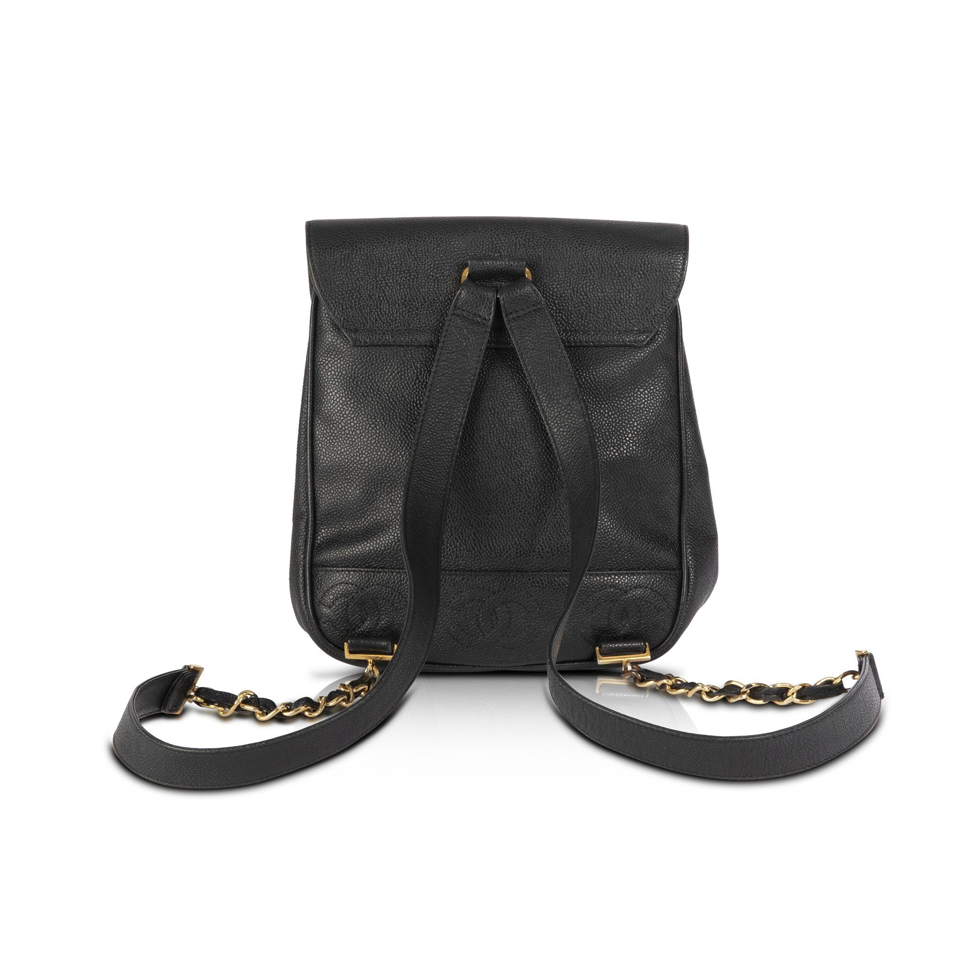 Chanel Vintage Black Caviar CC Backpack – OLIVER