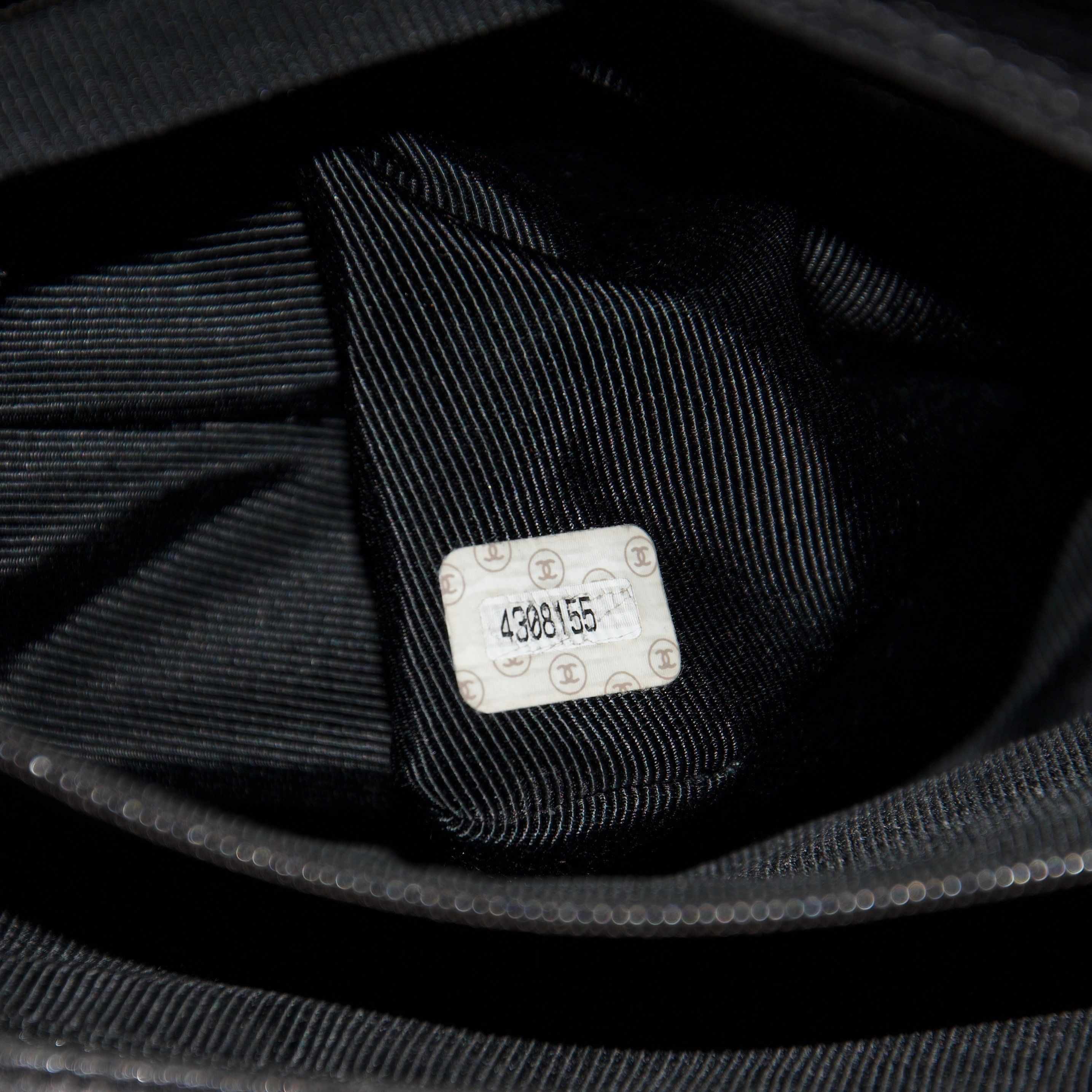 Chanel Vintage Black Caviar Leather Shoulder Bag