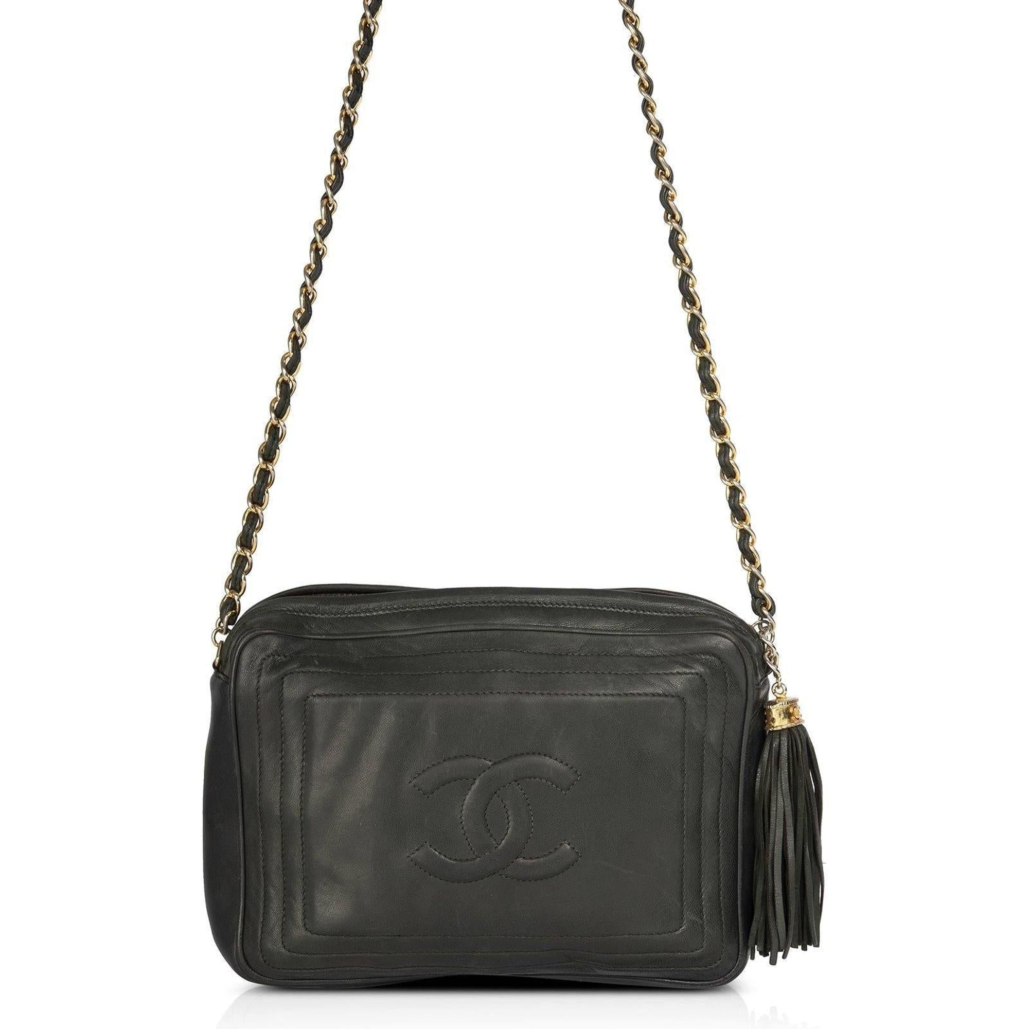 Chanel Vintage CC Tassel Camera Bag