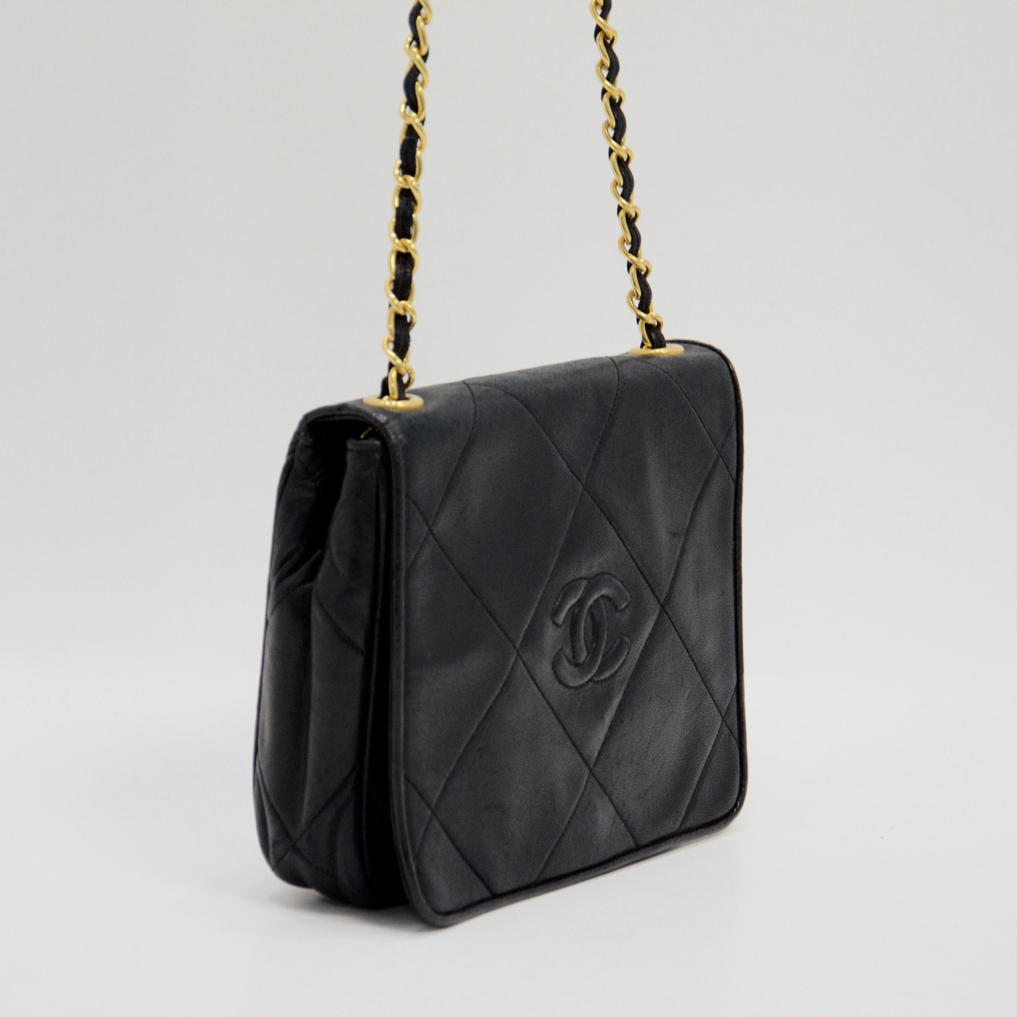 Chanel Vintage Mini Camellia Cross Body Bag