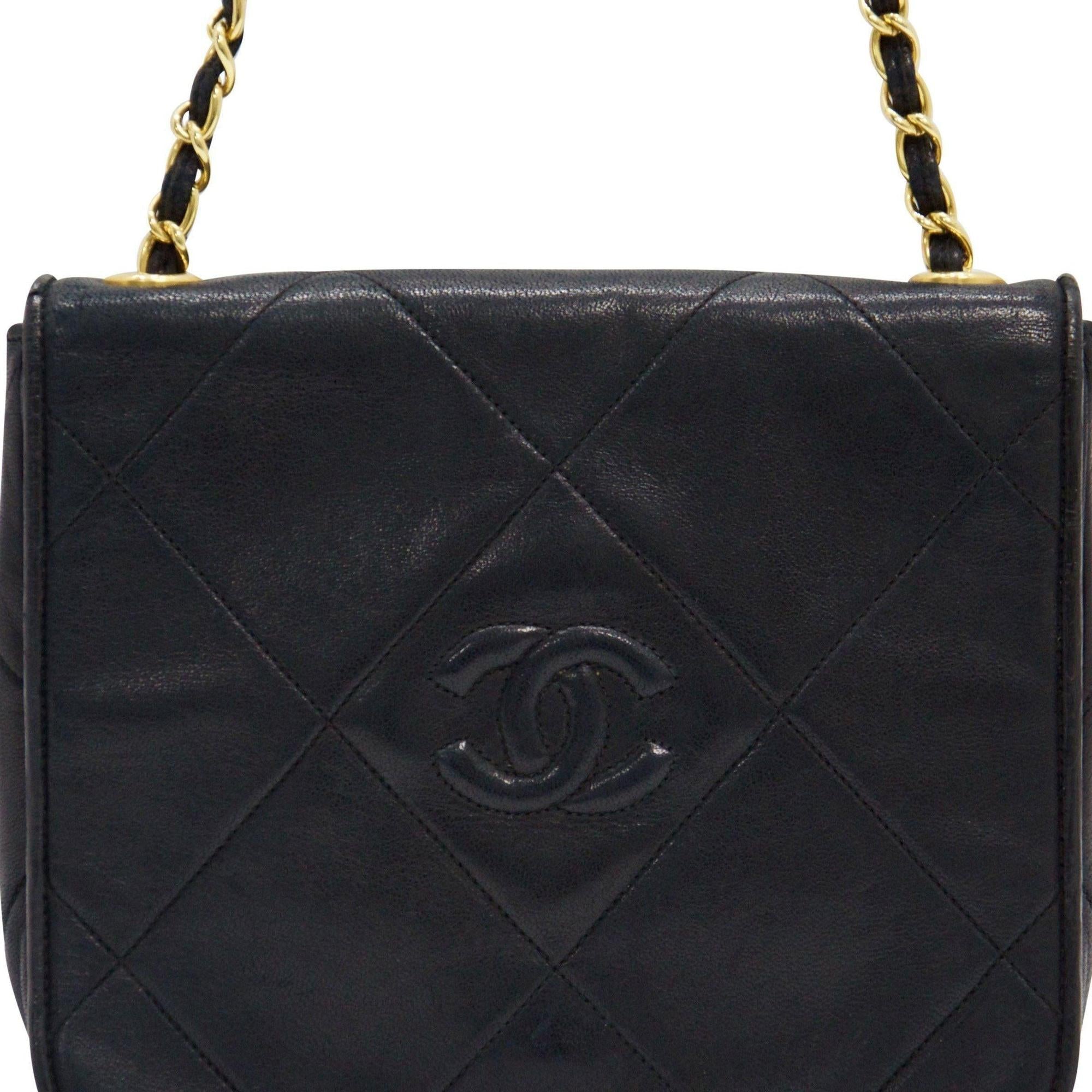 Chanel Vintage Mini Camellia Cross Body Bag