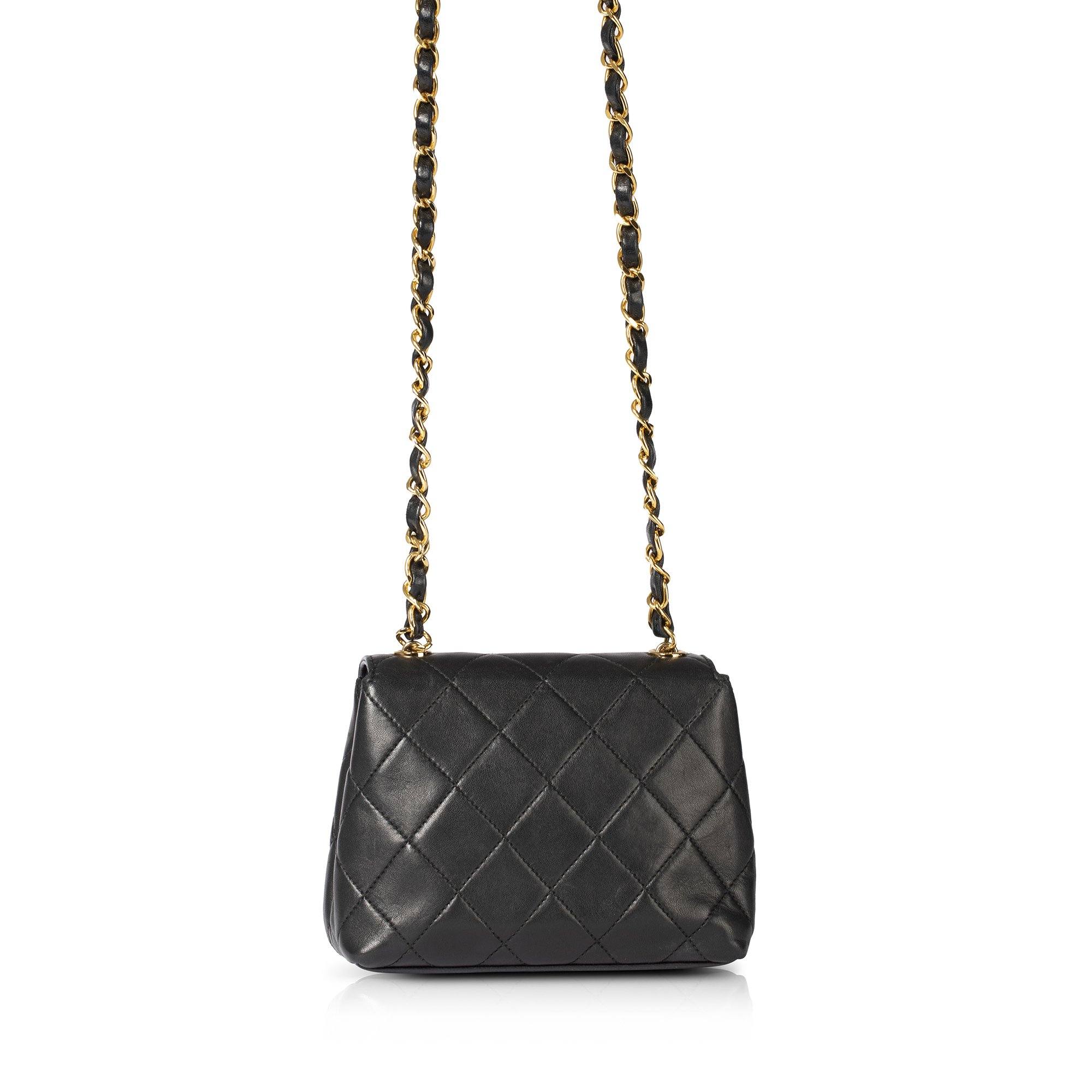 Chanel Vintage Mini Quilted Camelia Bag