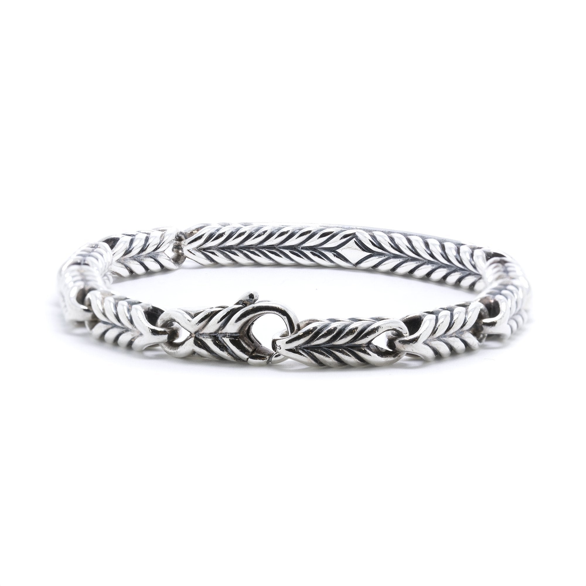 David Yurman Chevron ID Link Bracelet with Blue Lapis