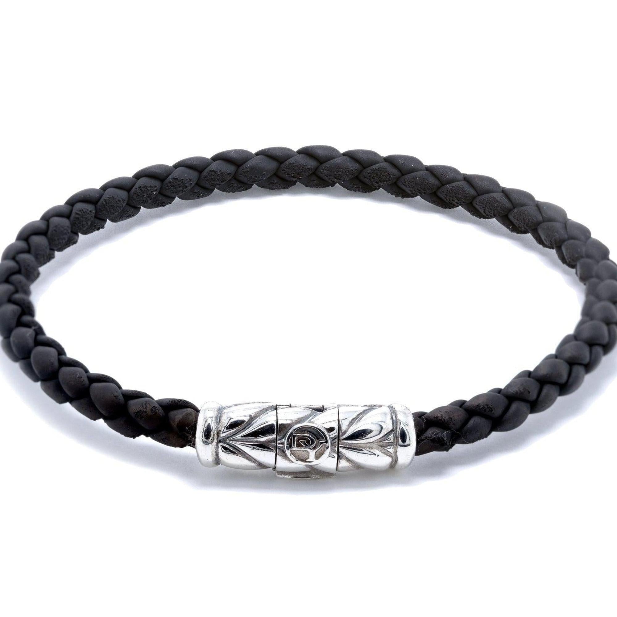 David Yurman Chevron Woven Rubber Bracelet
