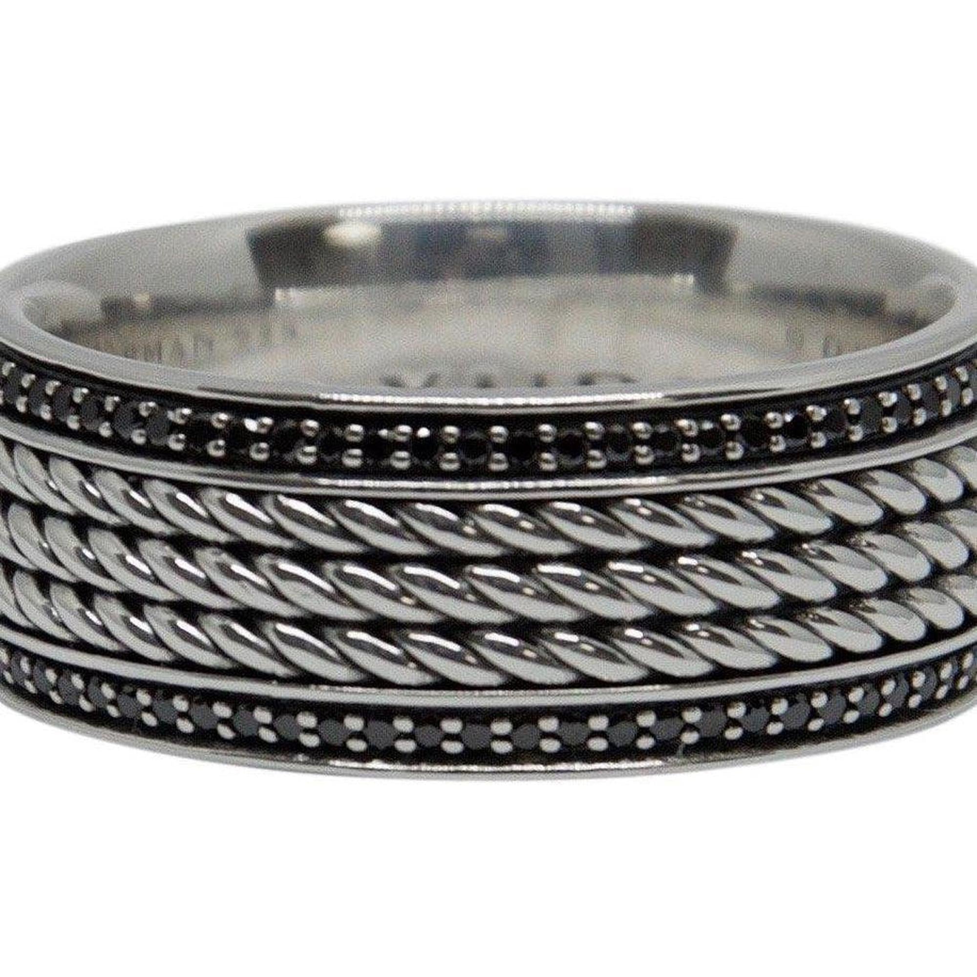 David Yurman Maritime Rope Band Ring with Black Diamonds – OLIVER'S