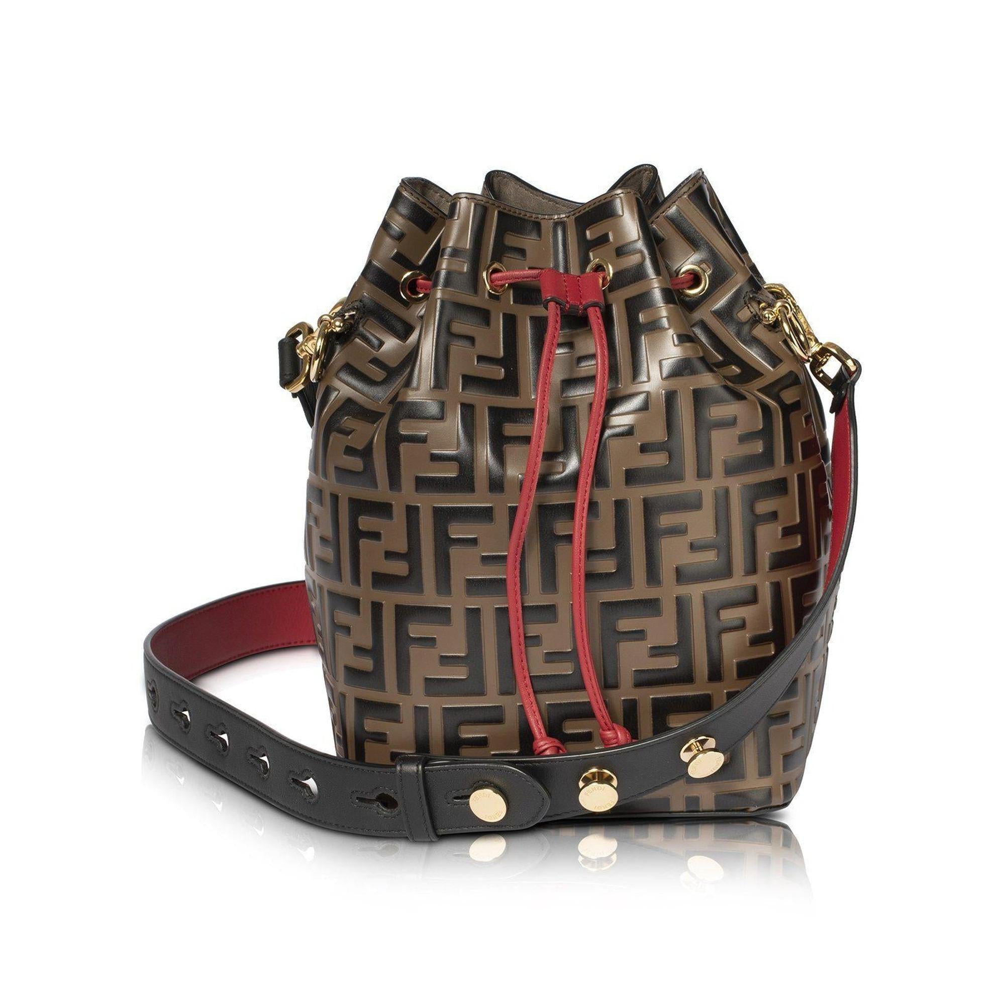 Fendi 2019 Zucca Mon Tressor Bucket Bag