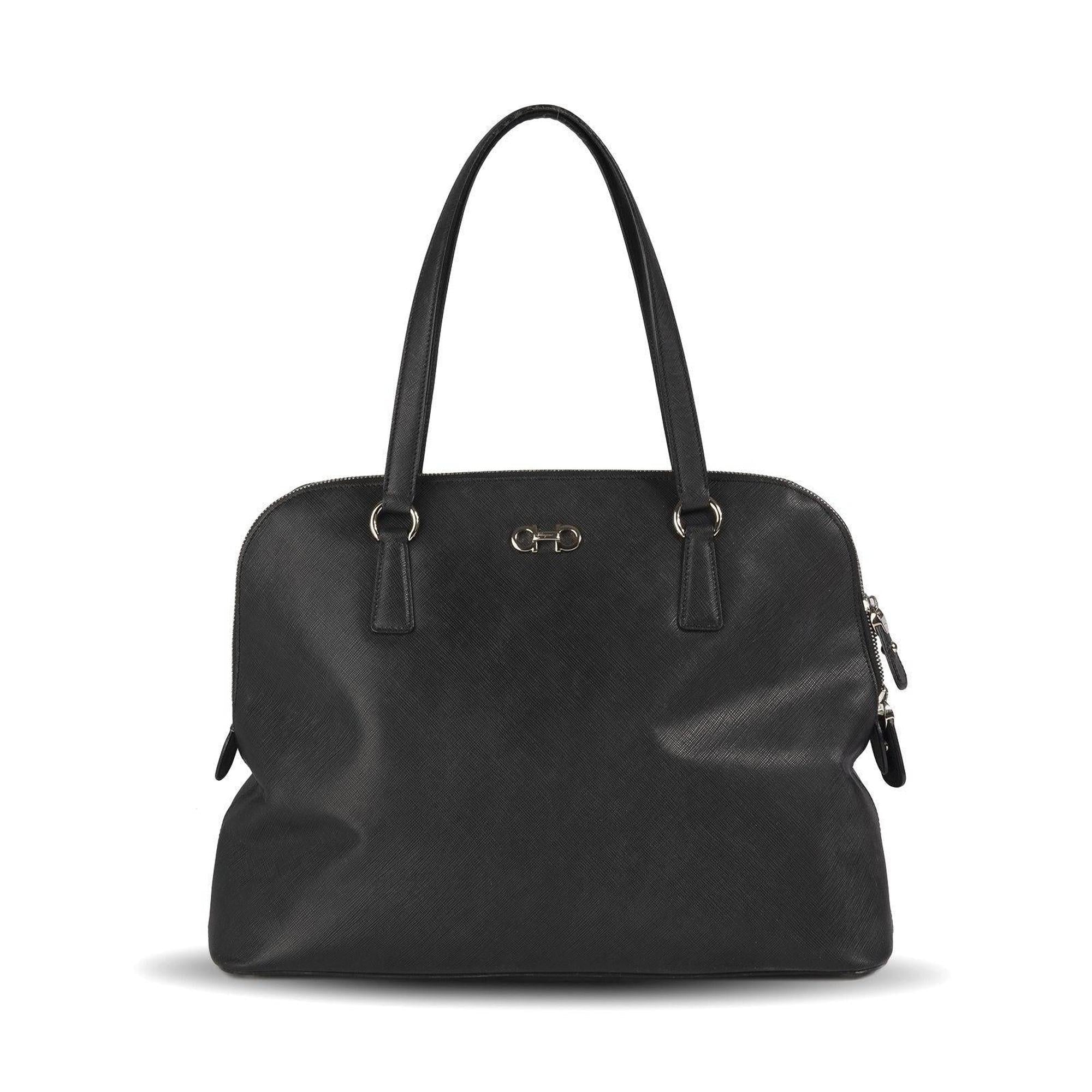 Ferragamo Gancini Leather Tote