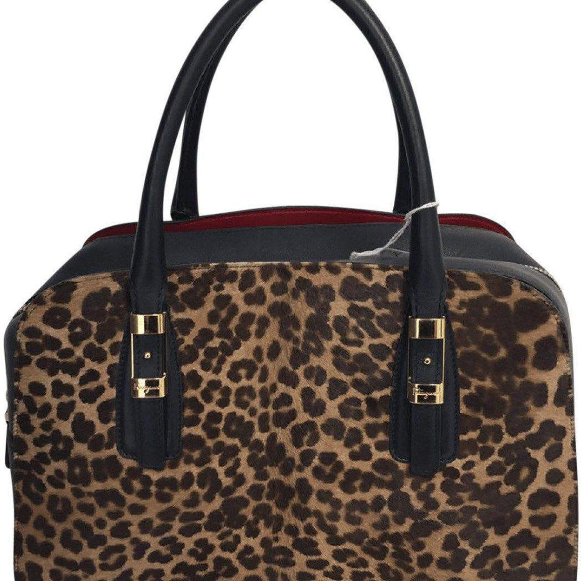 Ferragamo Leopard Calf Hair Emmy Bag