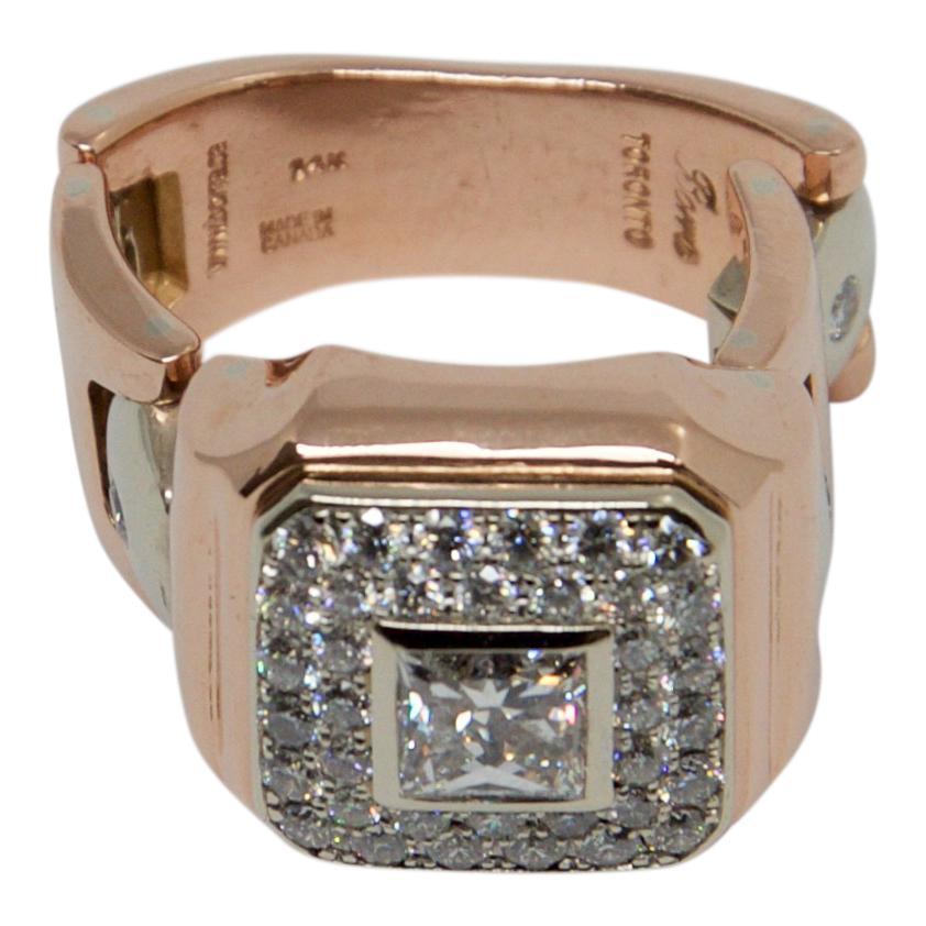 Gent's Diamond Link Ring
