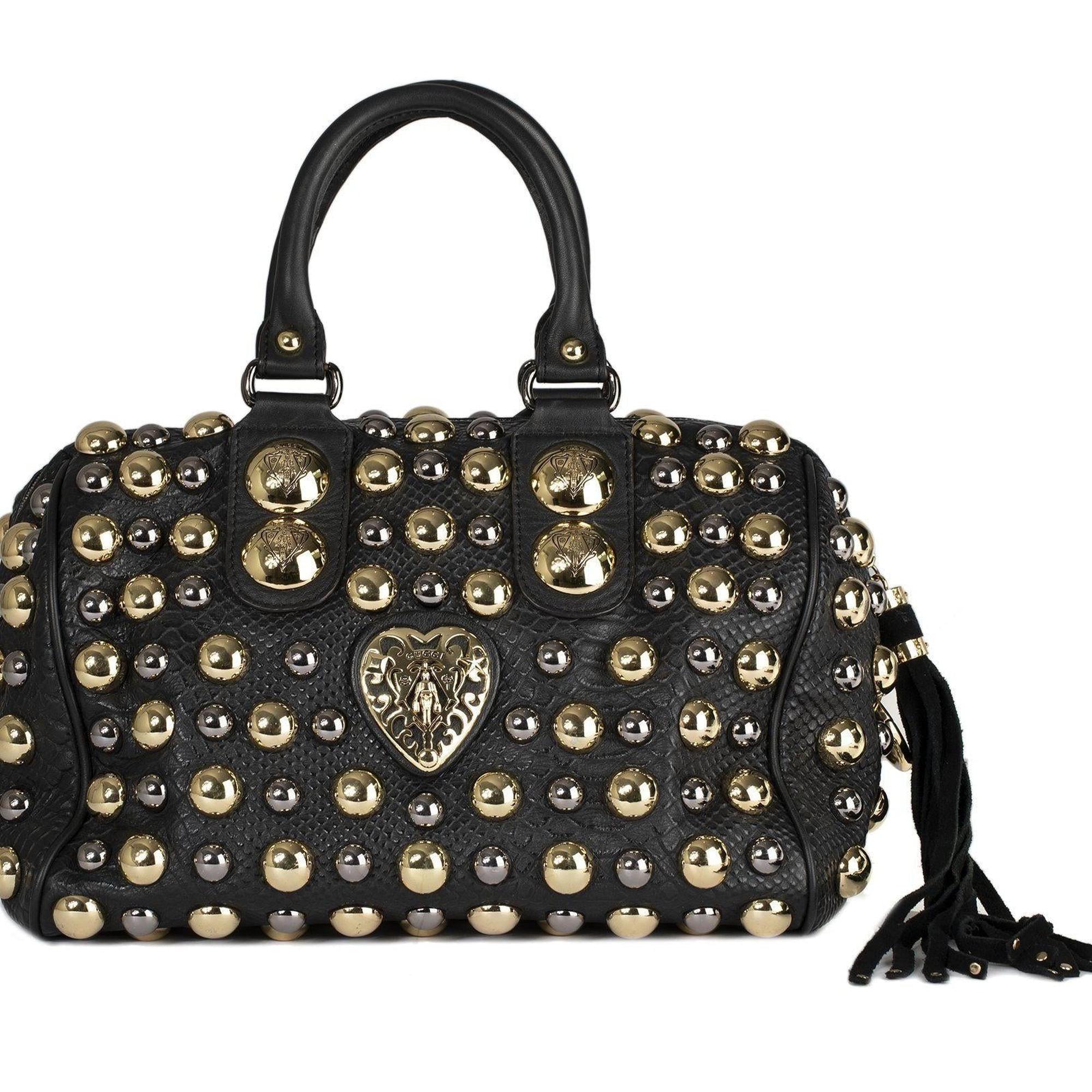 Gucci Babouska Studded Medium Boston Bag