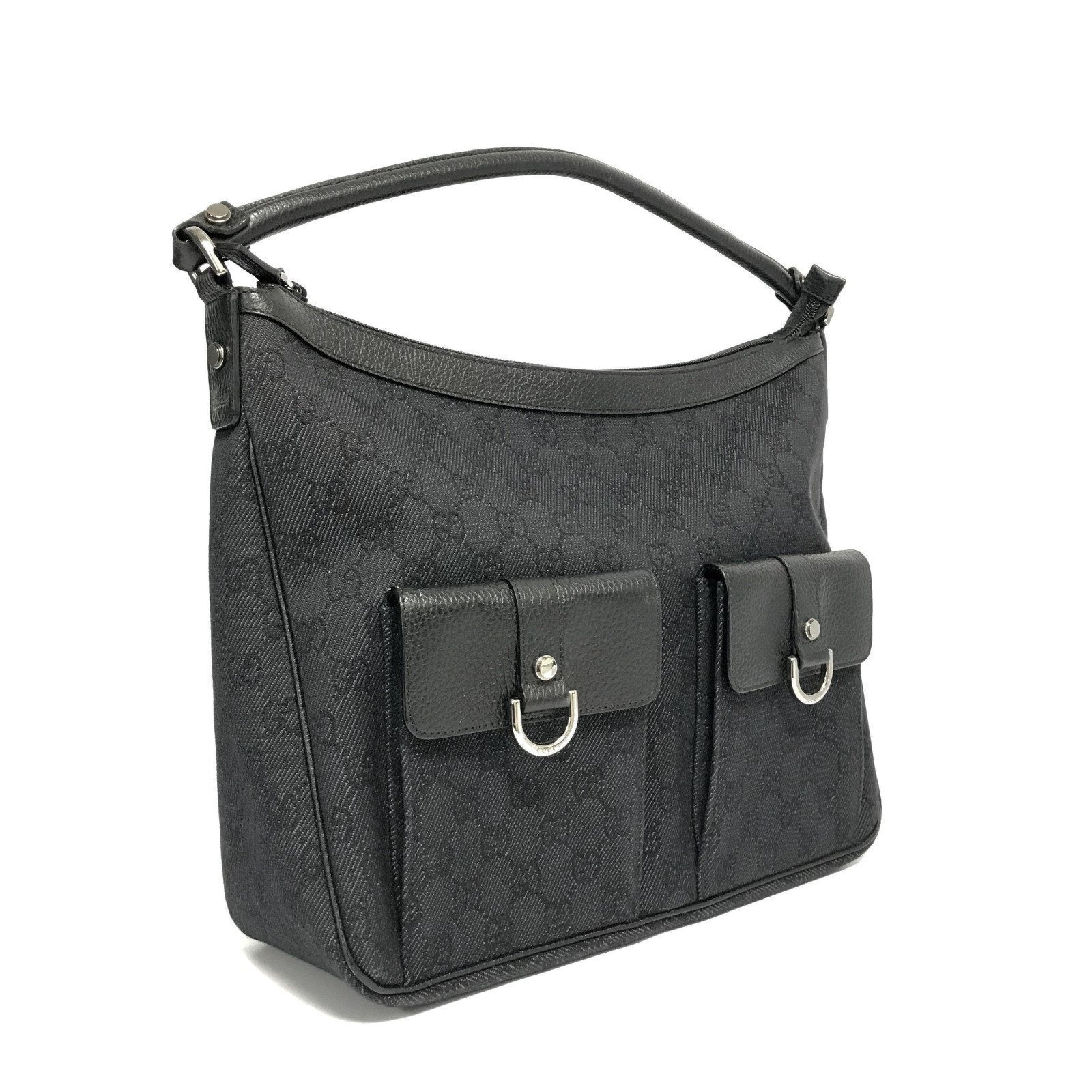 Gucci Black GG Abbey Hobo Bag